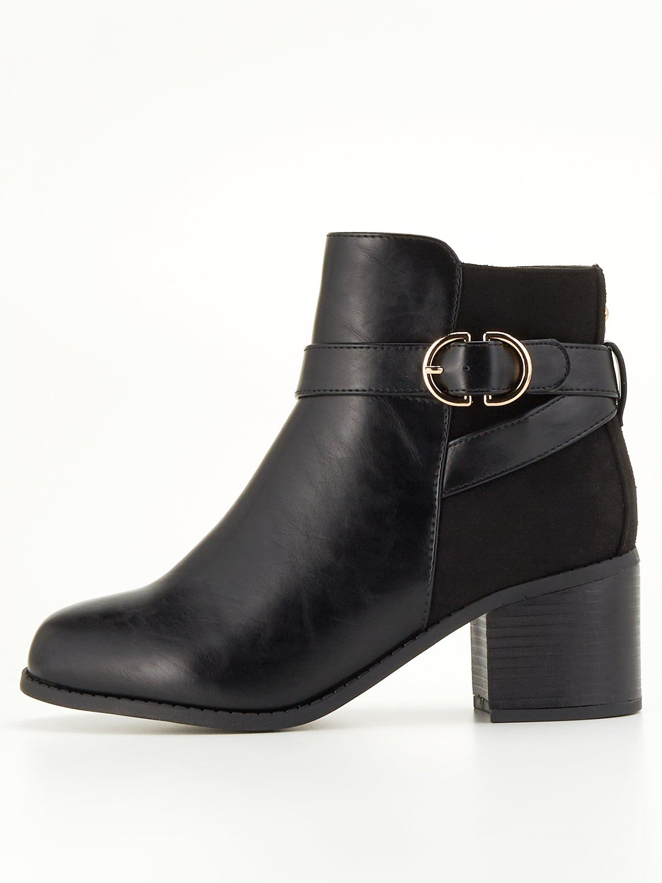 Wide fit high on sale heel ankle boots