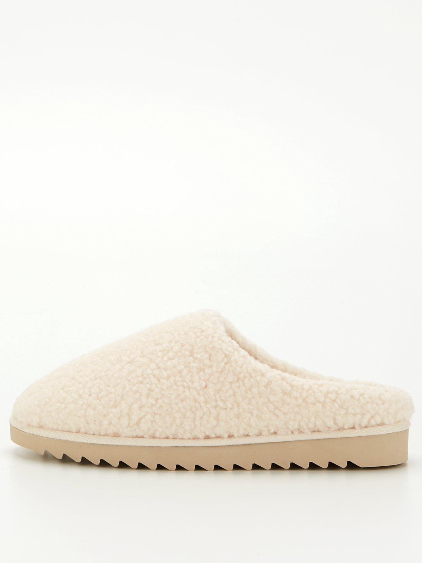 Cream mule hot sale slippers