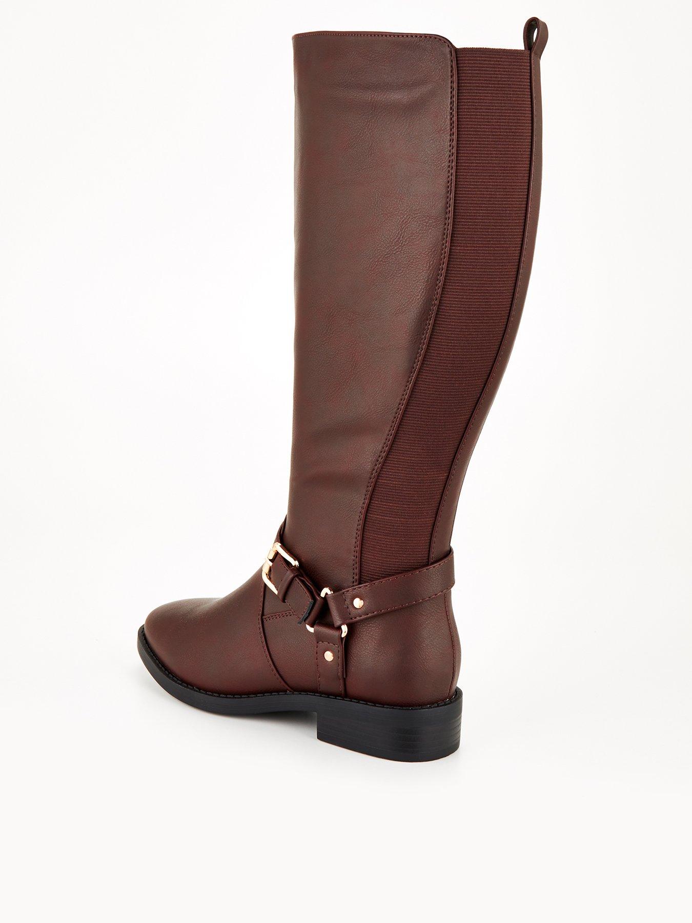 Wide calf fit knee best sale high boots