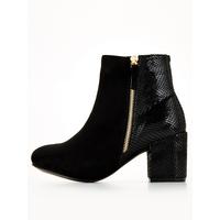 Everyday Extra Wide Fit Block Heel Ankle Boot - Black | Very Ireland