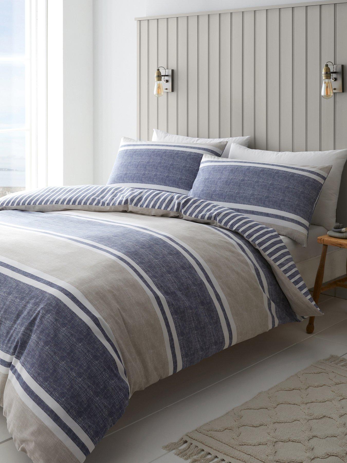 catherine-lansfield-textured-banded-stripe-duvet-cover-set-blue