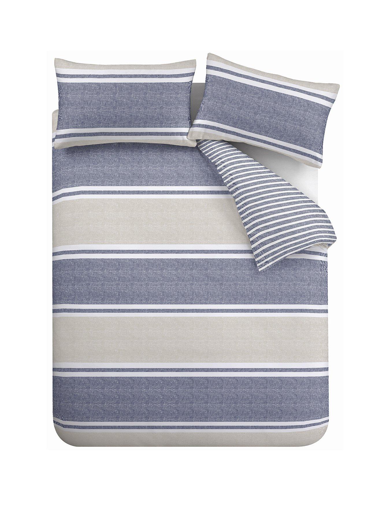 catherine-lansfield-textured-banded-stripe-duvet-cover-set-bluestillFront