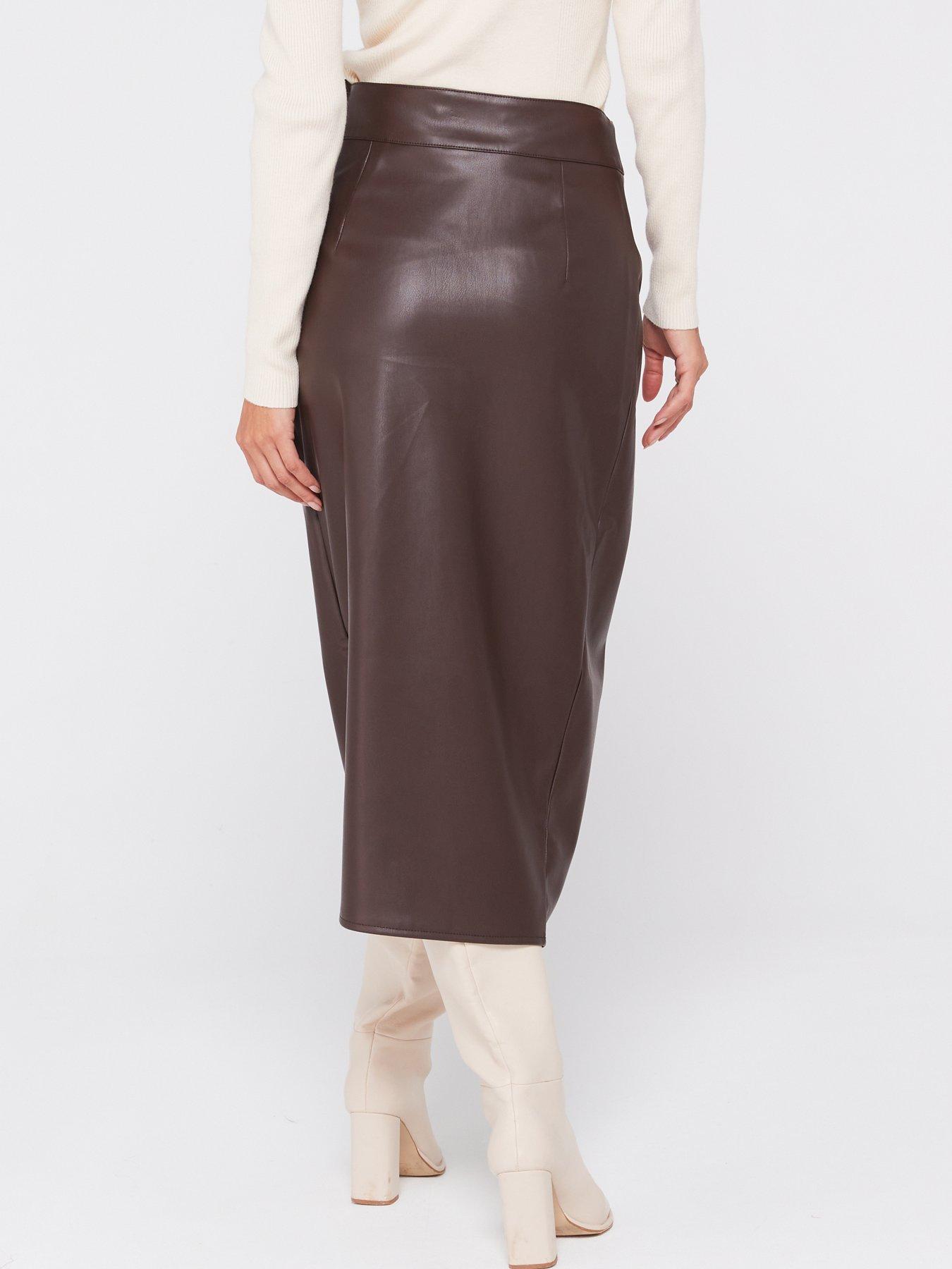 Midi pencil skirt outlet belted