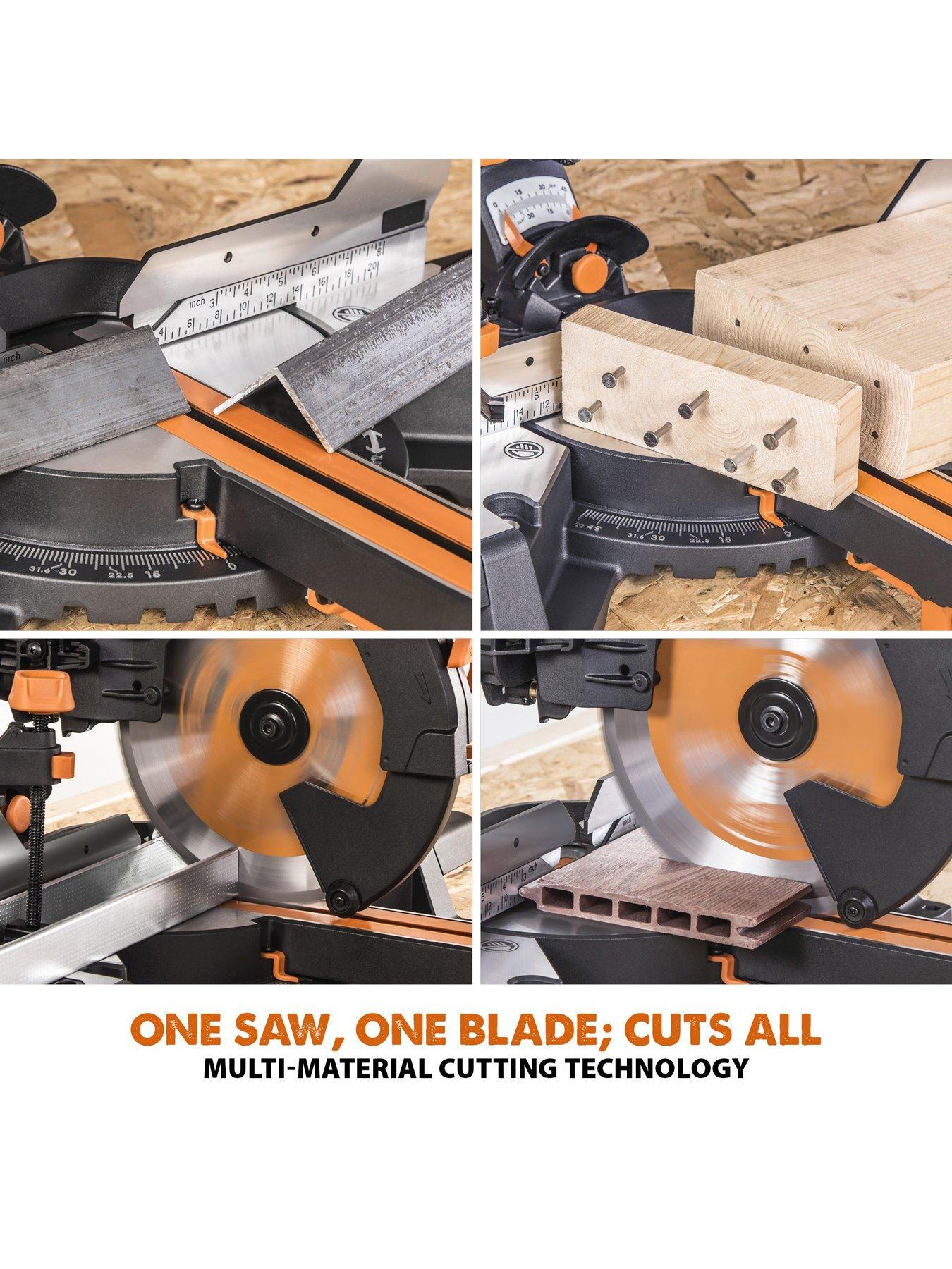 Image 5 of 8 of EVOLUTION Evolution R255SMS-DB+ Pro-Pack 255mm Multi-Material Double Bevel Sliding Mitre Saw