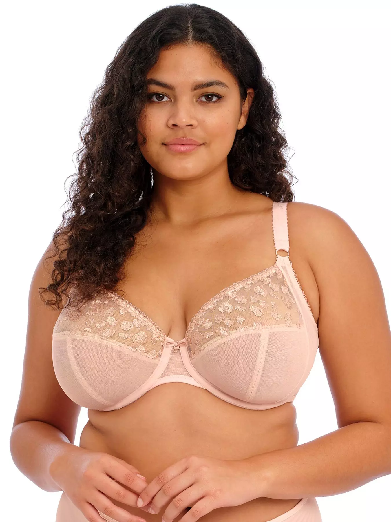 Women's Large Lace Breathable Front Opening Bra Wrapped Up Cup Side Fold  Breast Lift Bra Beige at  Women's Clothing store