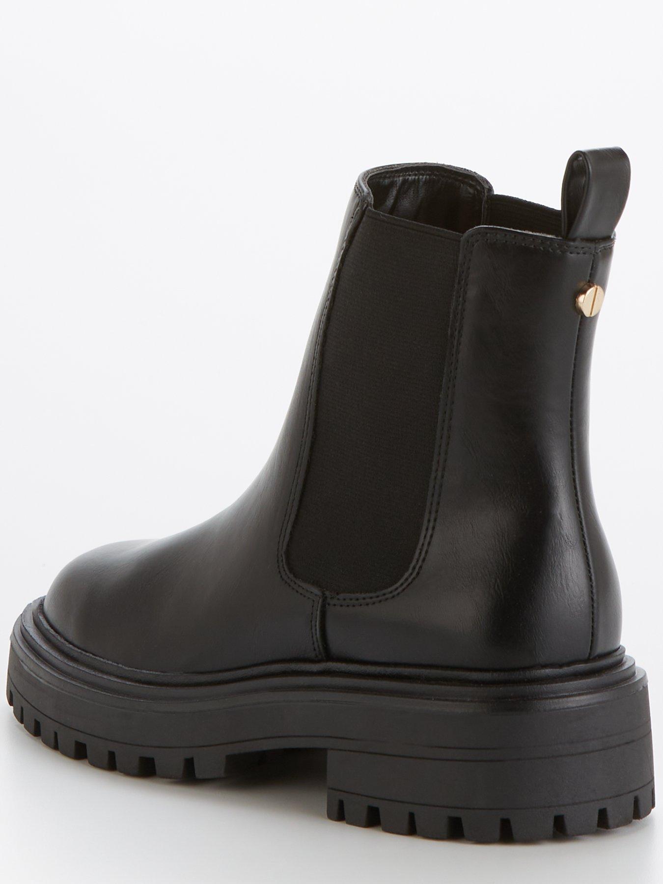 Raid wide fit radar deals black chunky chelsea boots