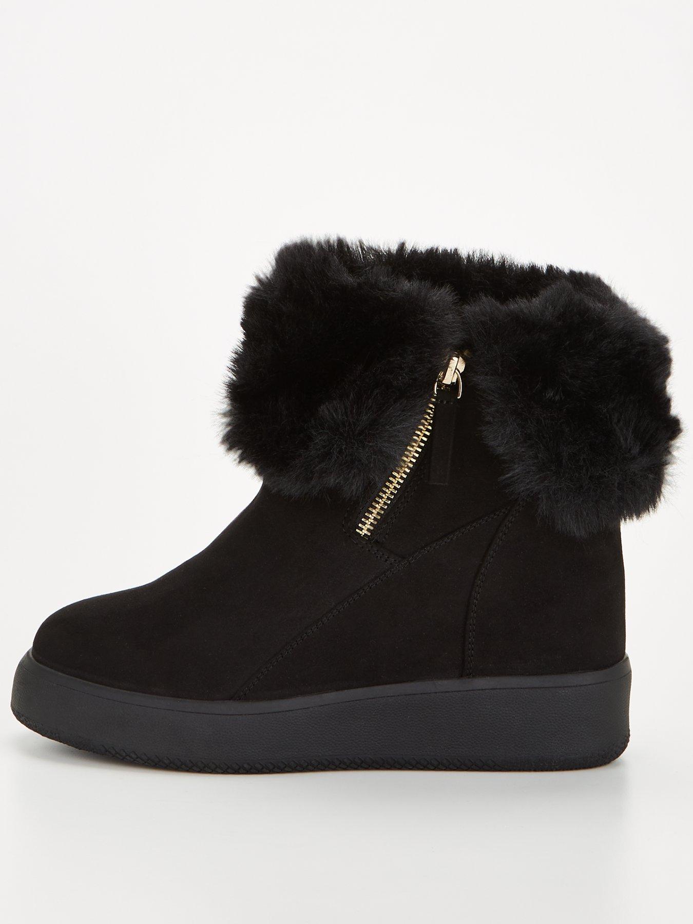 v-by-very-faux-fur-lined-wedge-trainer-boot-blackfront