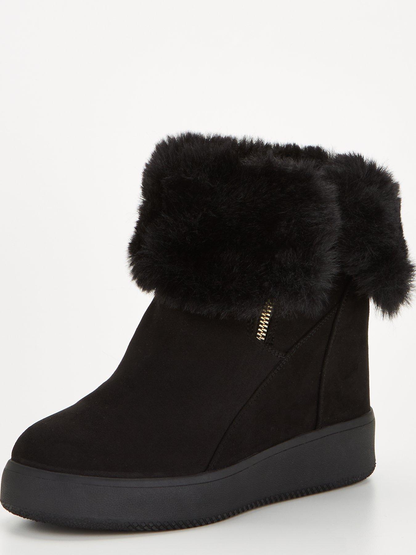 v-by-very-faux-fur-lined-wedge-trainer-boot-blackstillFront