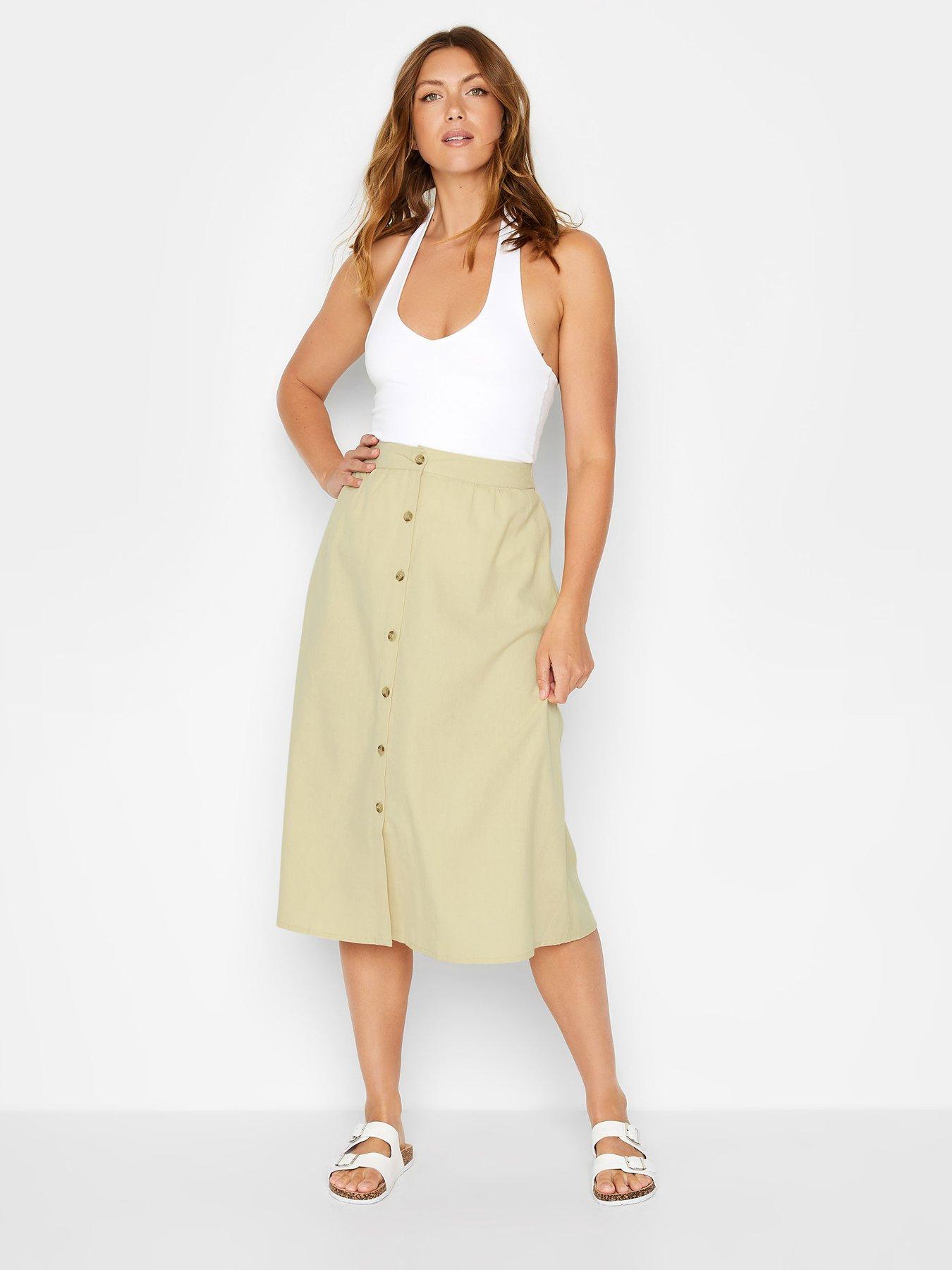 long-tall-sally-long-tall-sally-stone-linen-button-through-skirtback