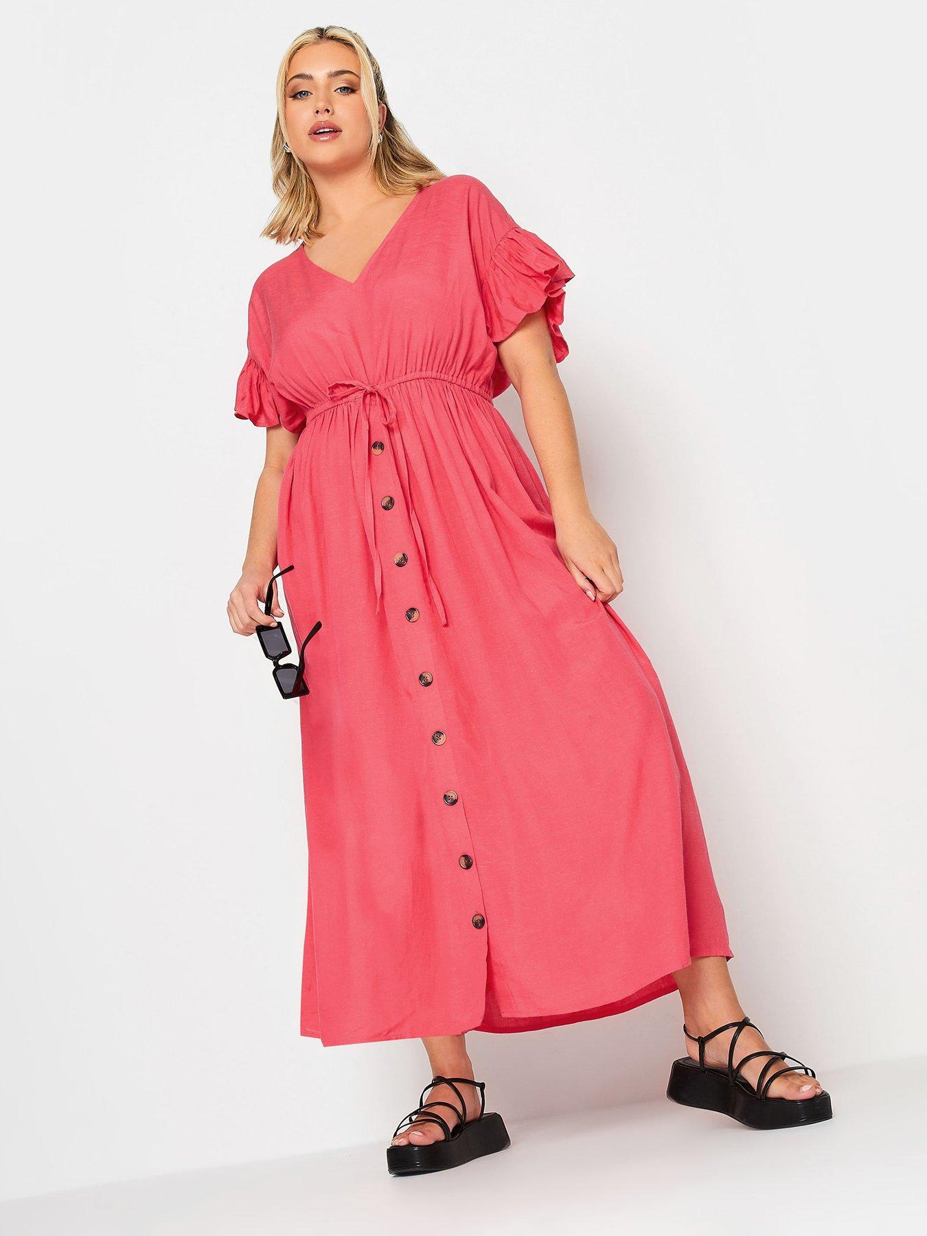 Yours Yours Boho Maxi Dress Hot Coral Very Ireland