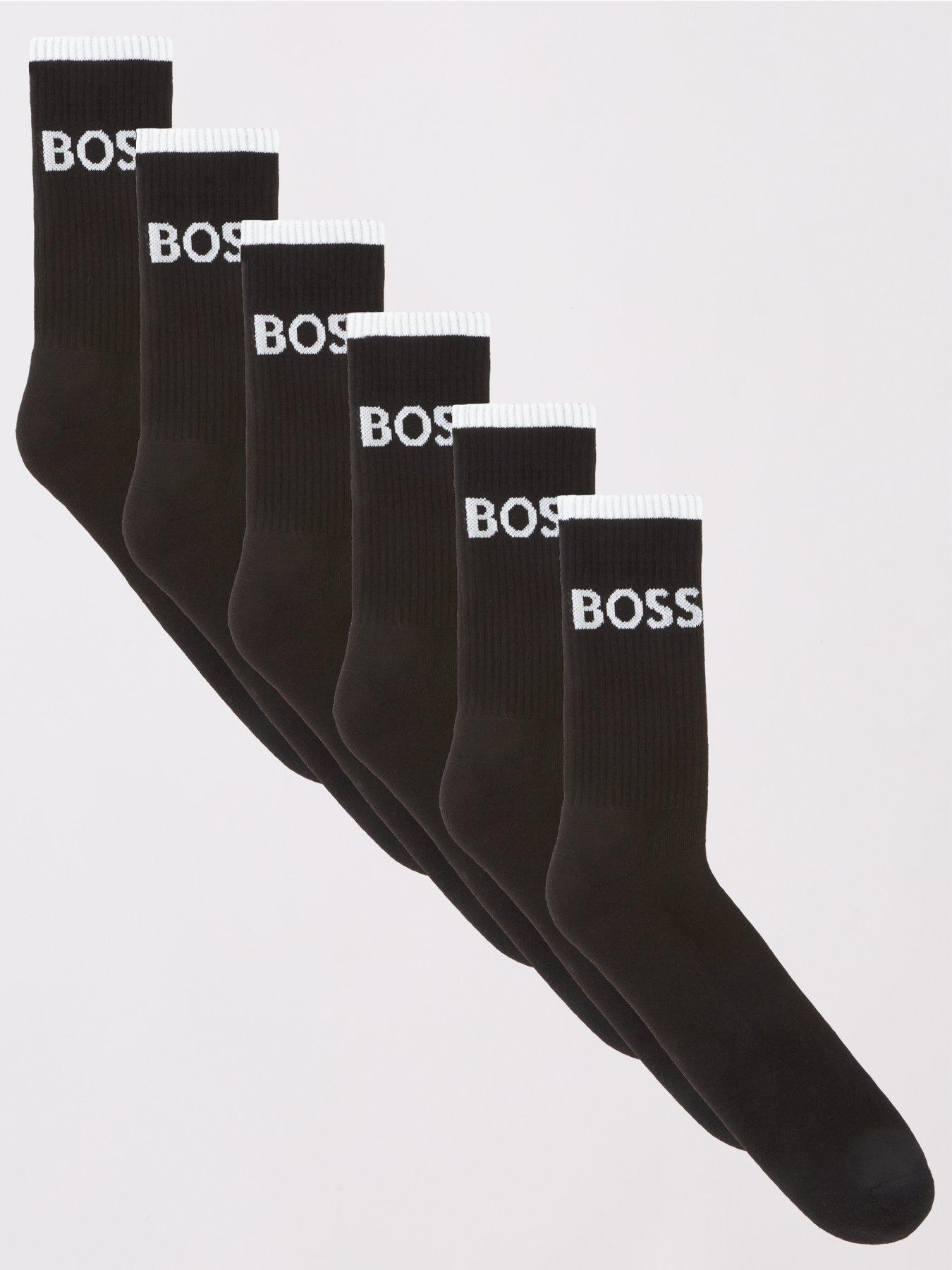 boss-6-pack-crew-sports-socks-black