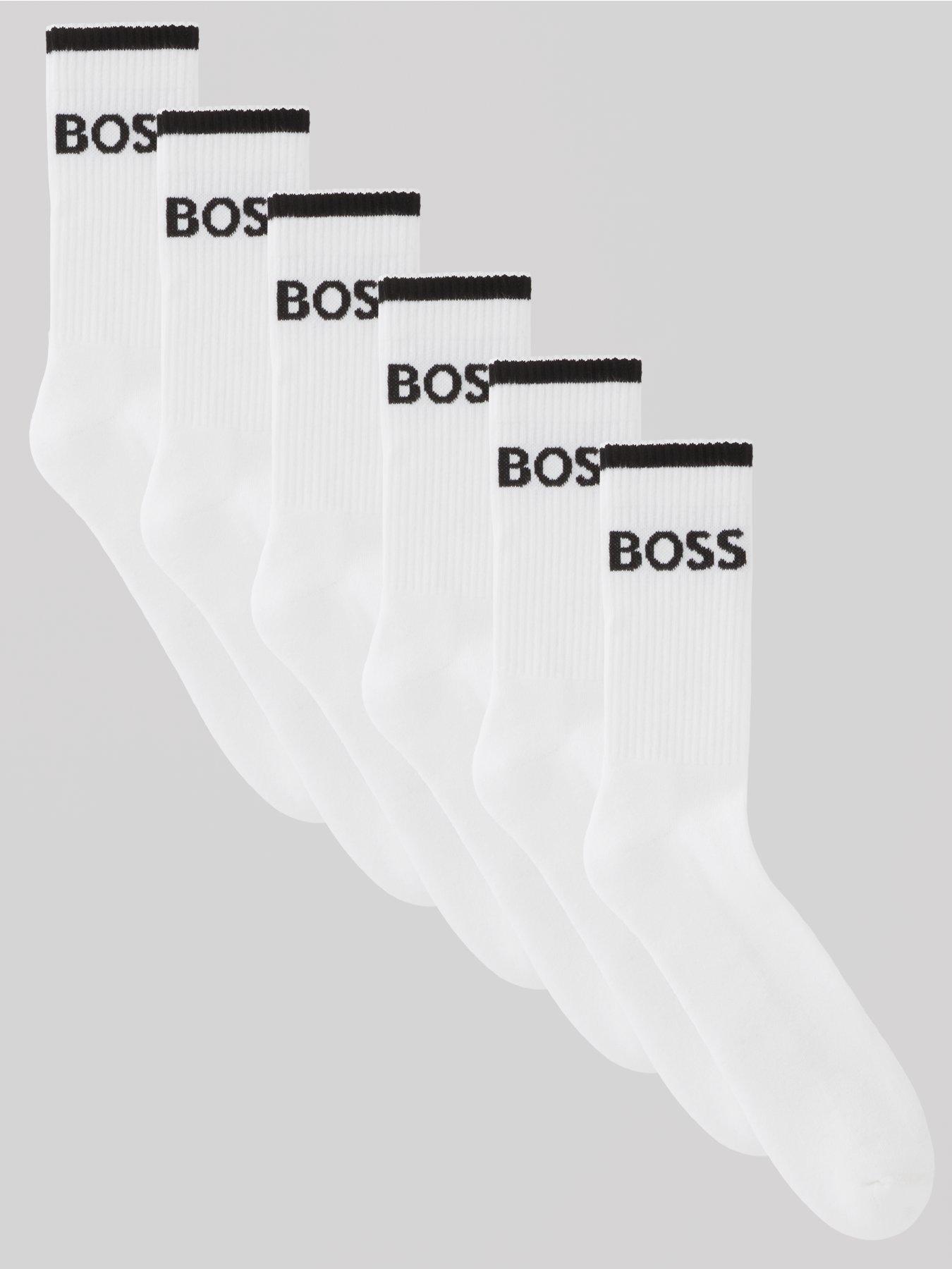 boss-6-pack-crew-sports-socks-white