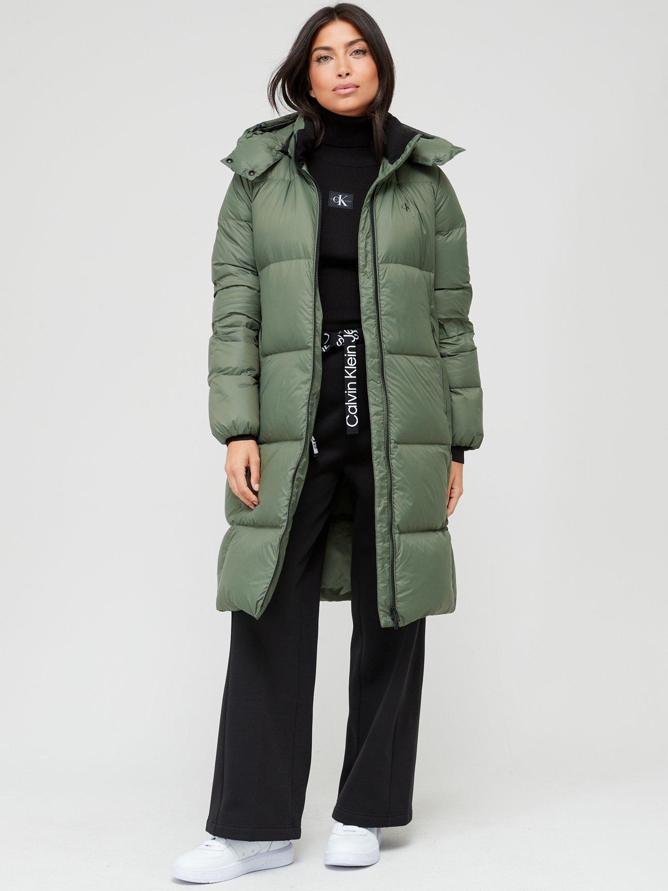 Calvin klein full store length down coat