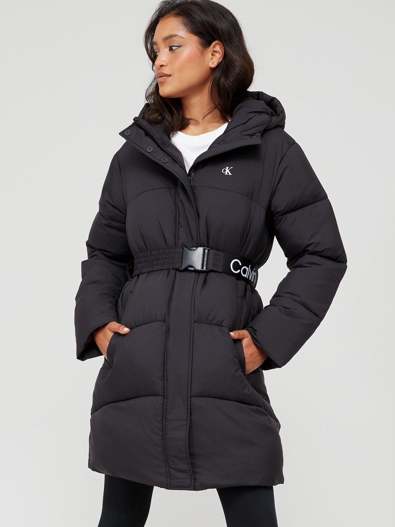 Calvin klein full store length down coat