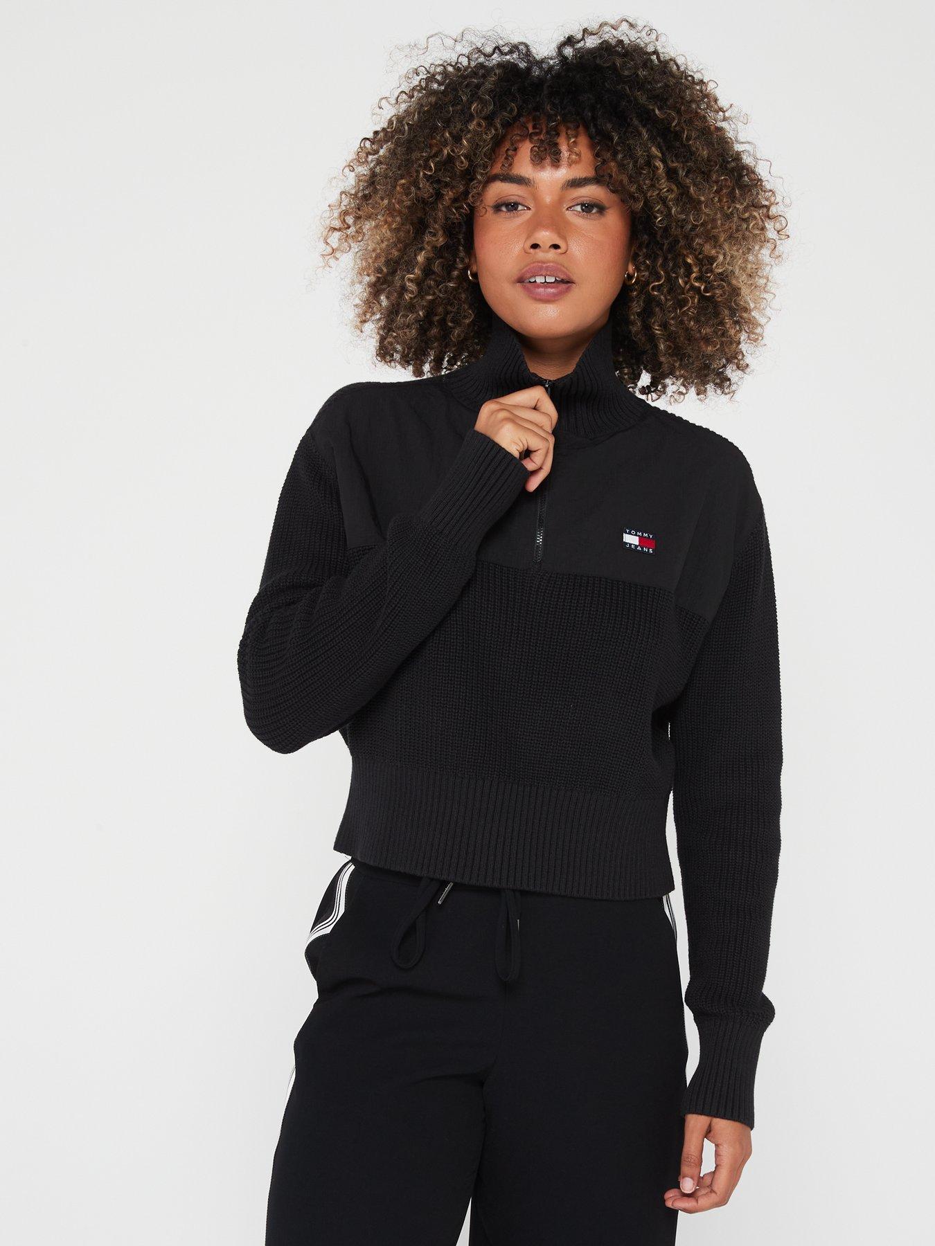 tommy badge chunky knit jumper