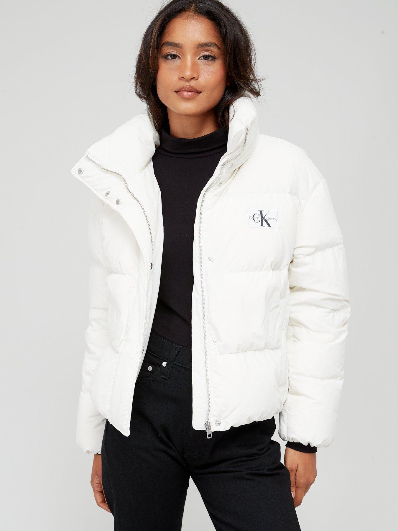 Calvin klein women's white jacket hotsell