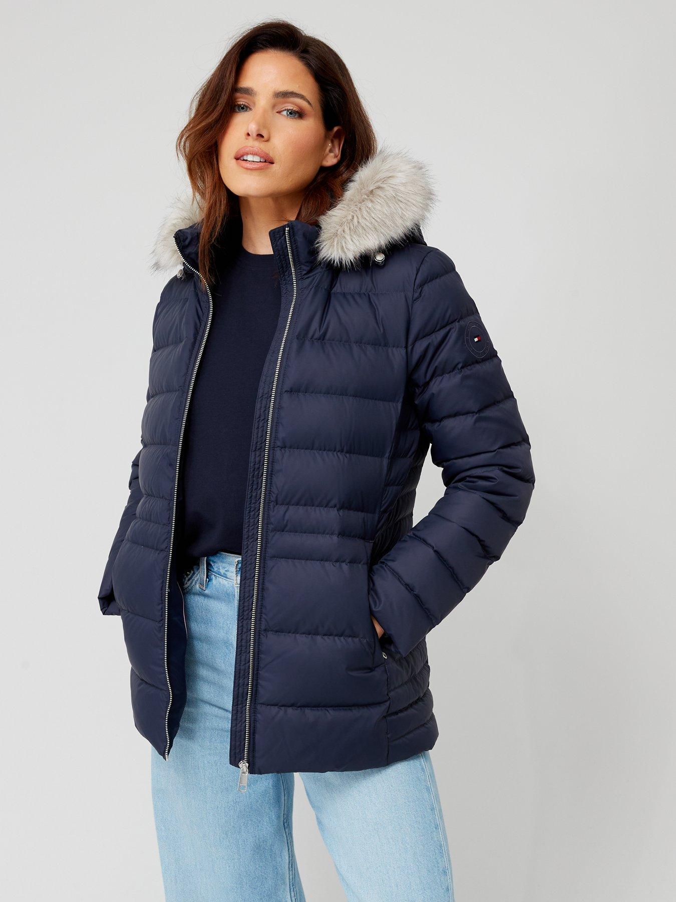 Tommy hilfiger tyra hot sale down jacket navy