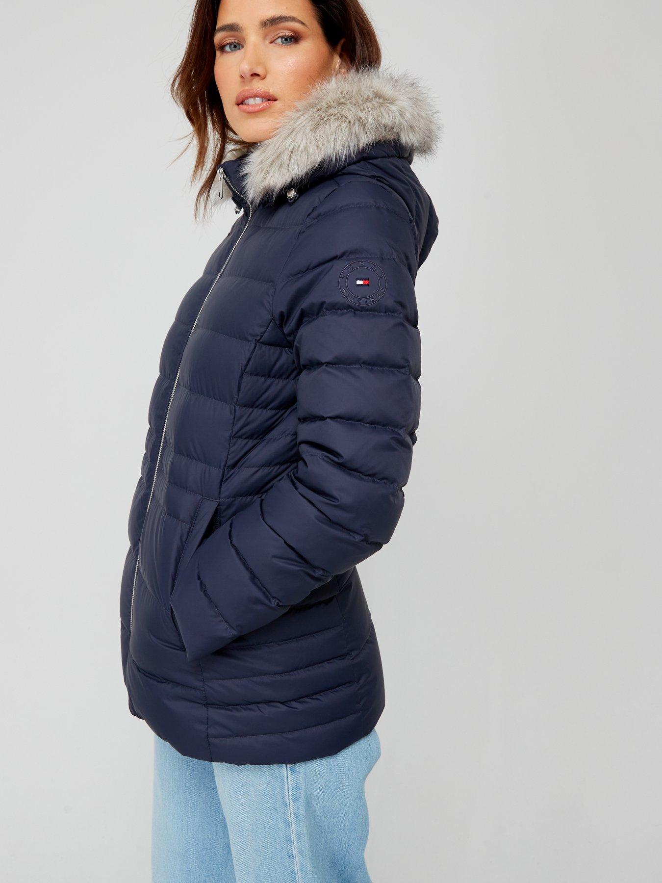 Tommy hilfiger tyra hot sale down jacket navy