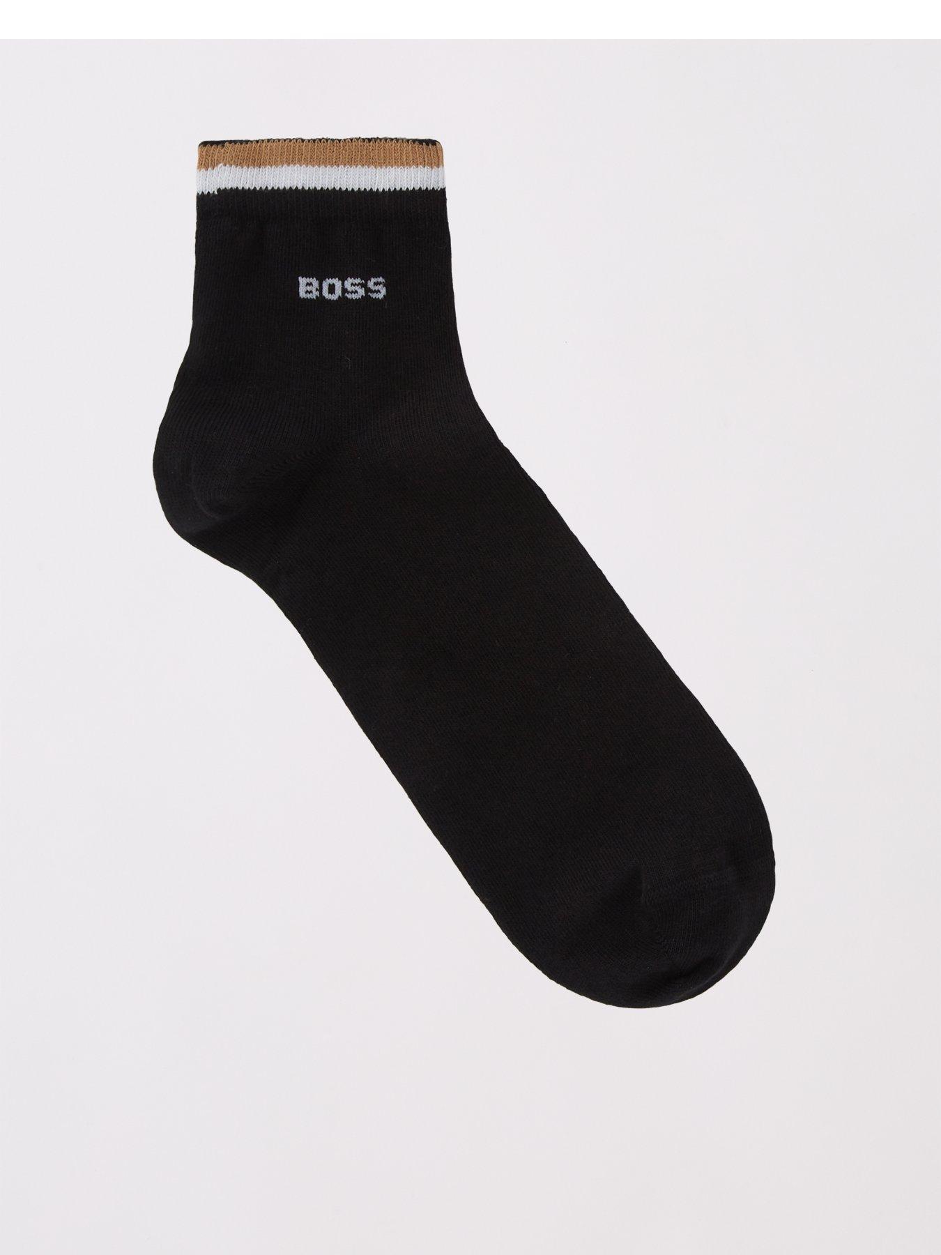 boss-2-pack-corporate-stripe-short-crew-socks-blackstillFront