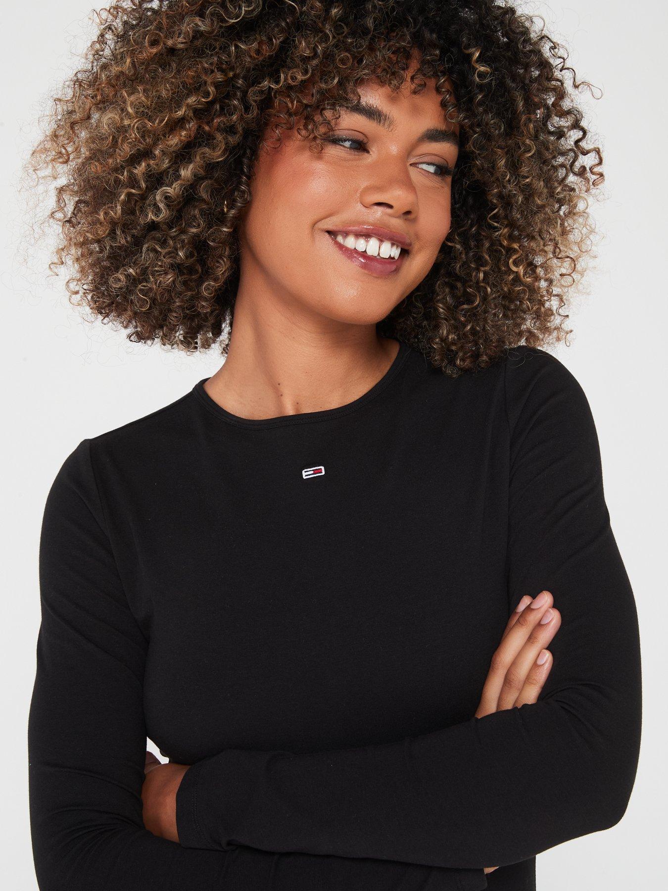 Tommy Jeans Long Sleeve Essential Bodysuit - Black