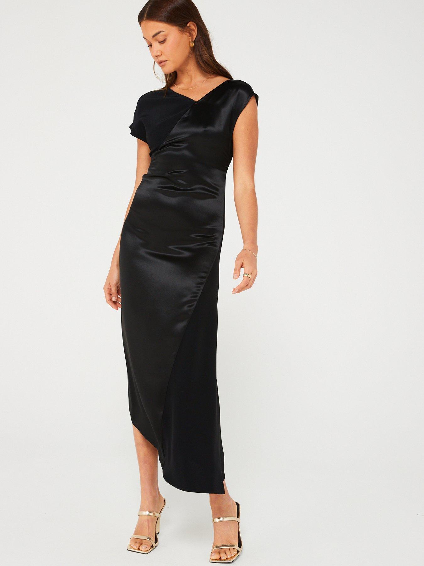 calvin-klein-naia-shine-midi-dress-black