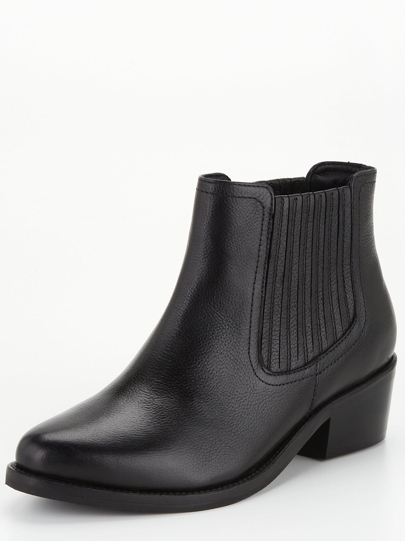 Wide fit leather on sale chelsea boots ladies