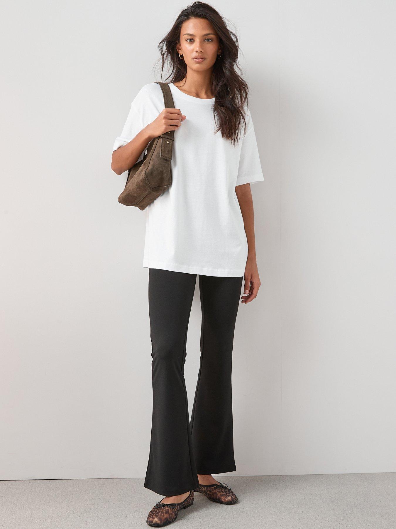Image 1 of 6 of The Very Collection High Waisted Kick Flare Trouser - Black