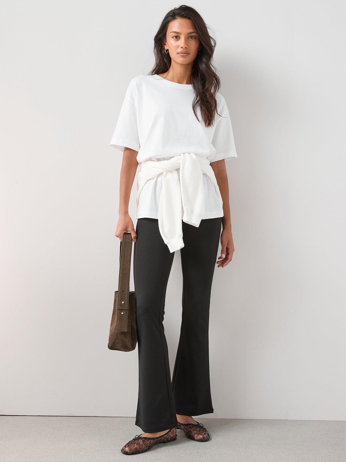Image 6 of 6 of The Very Collection High Waisted Kick Flare Trouser - Black