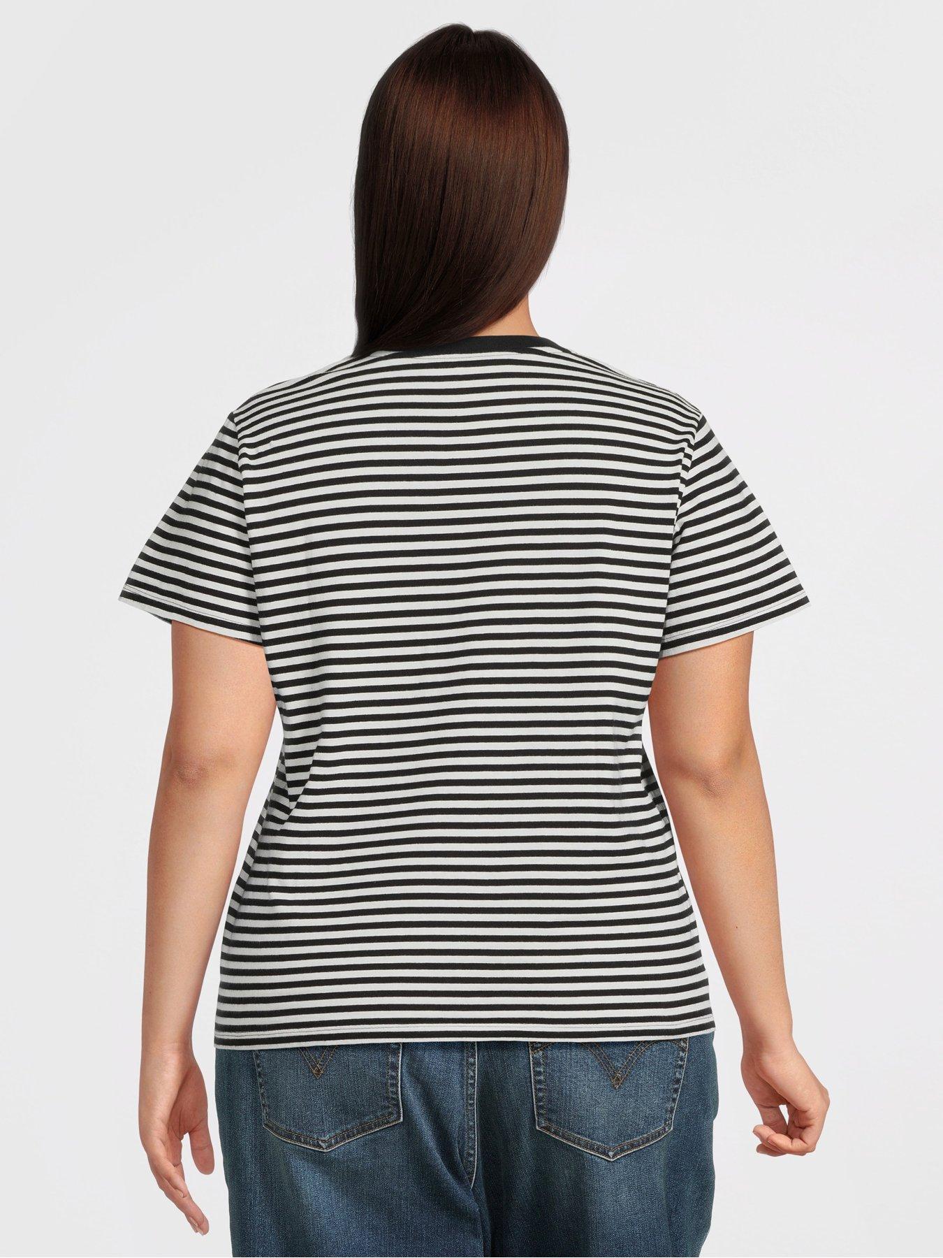 levis-plus-perfect-t-shirt-plus-size-raita-stripe-caviar-blackwhitestillFront