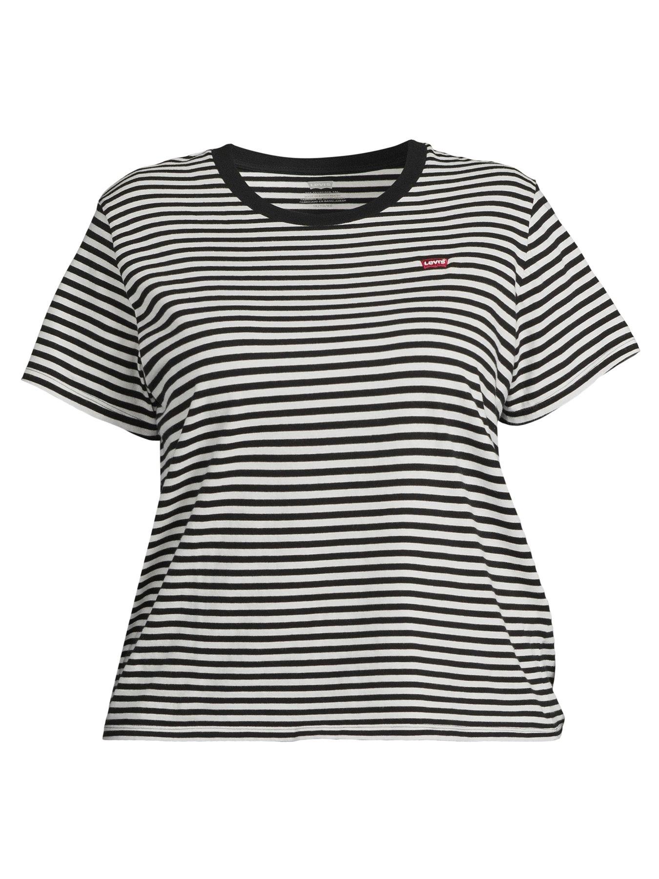 levis-plus-perfect-t-shirt-plus-size-raita-stripe-caviar-blackwhitedetail