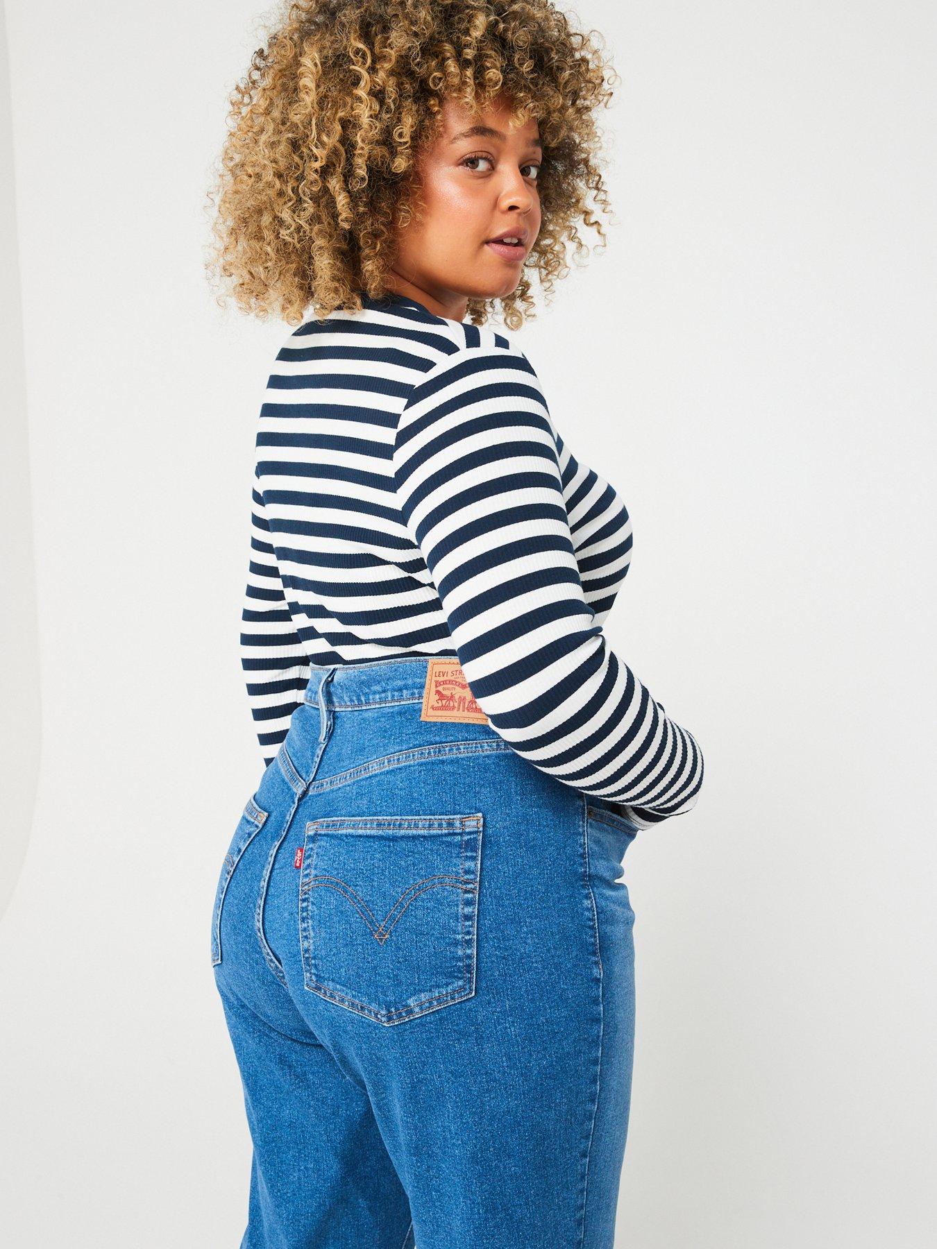 Mom Jeans High Waist Wide Leg Levi's Plus Plus High Waisted Mom