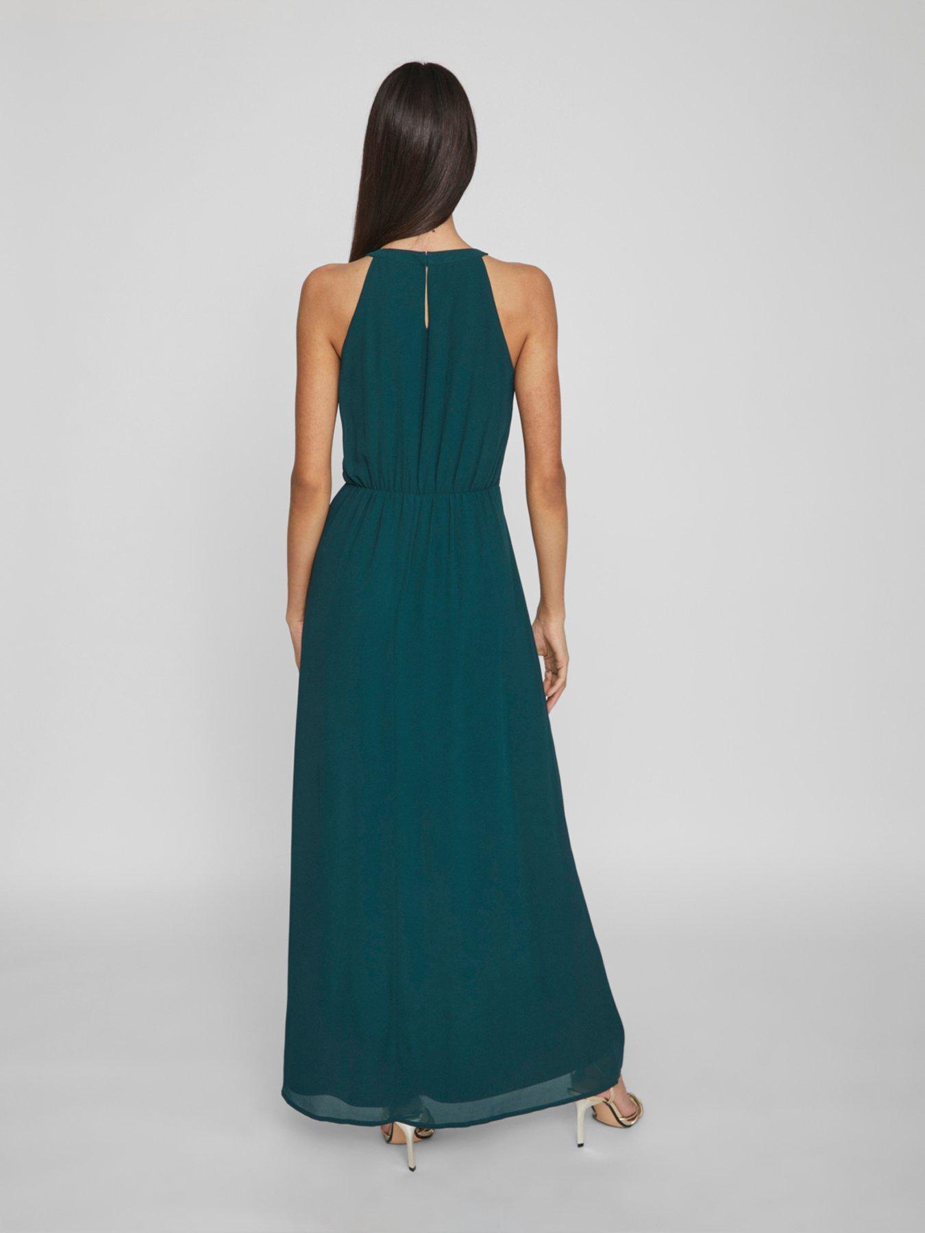 Vila Vimilina Halterneck Maxi Dress Green Very Ireland