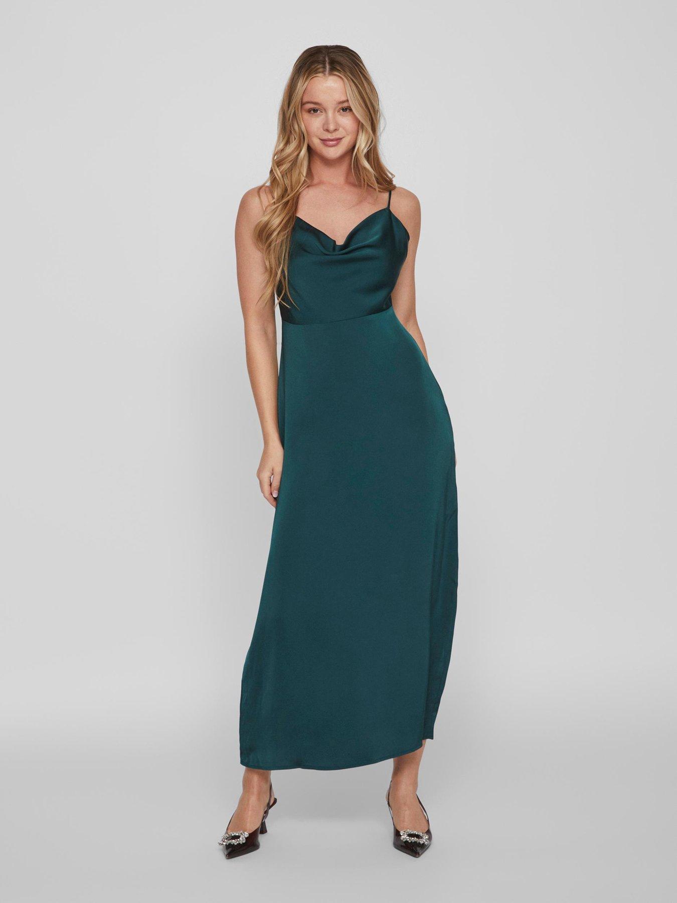 vila-viravenna-strap-ankle-dress-green