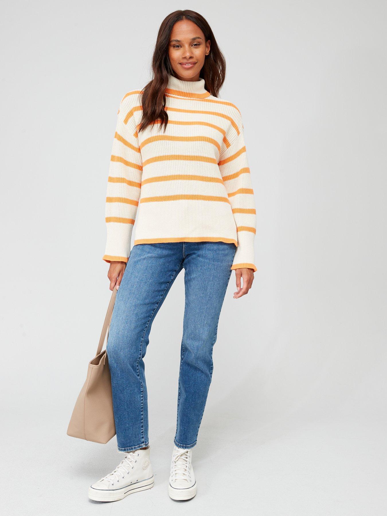 pieces-june-roll-neck-stripe-jumper-orangeback