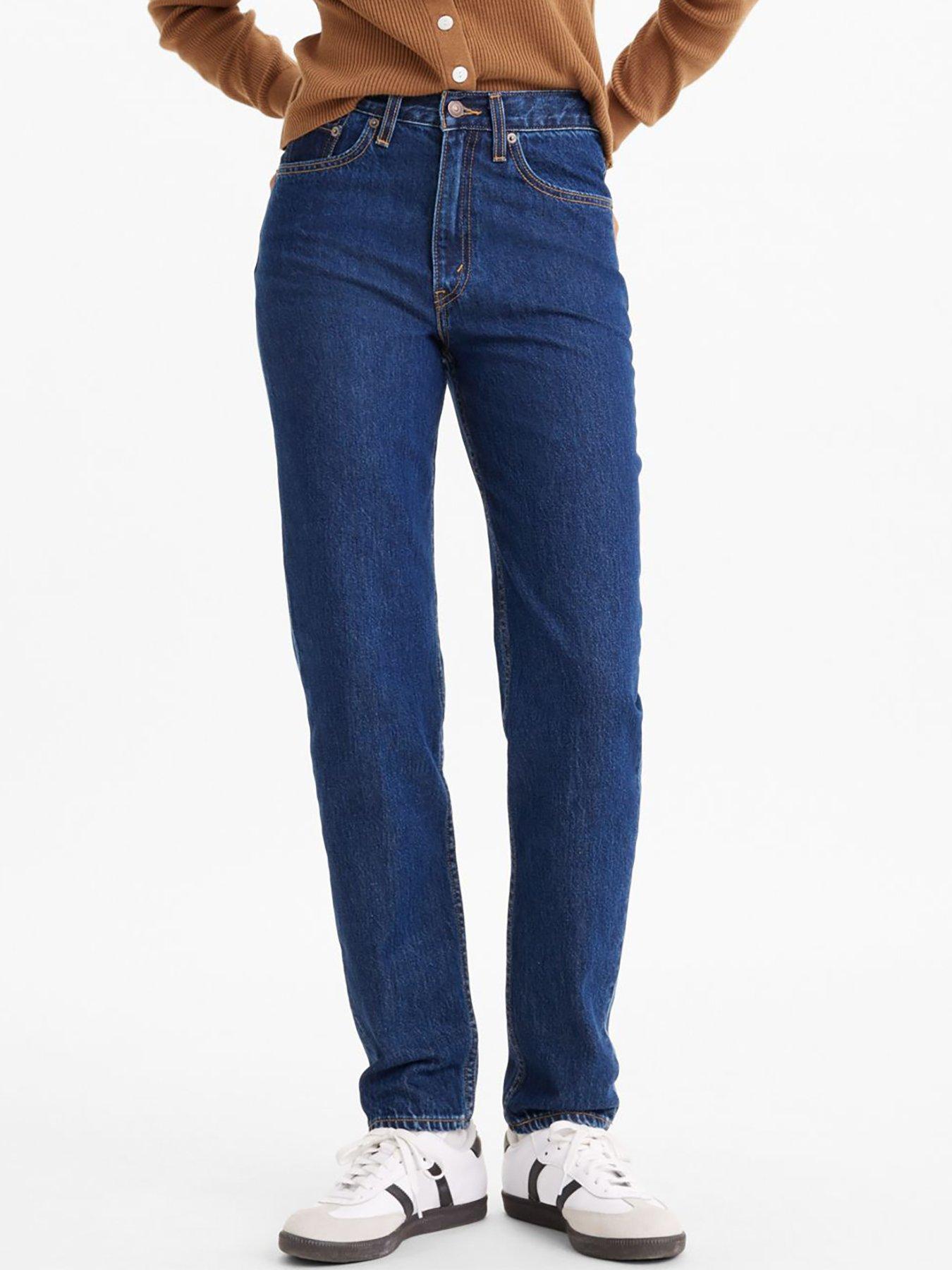Image 1 of 5 of Levi's 80's Mom Dark Jeans - Running Errands - Blue
