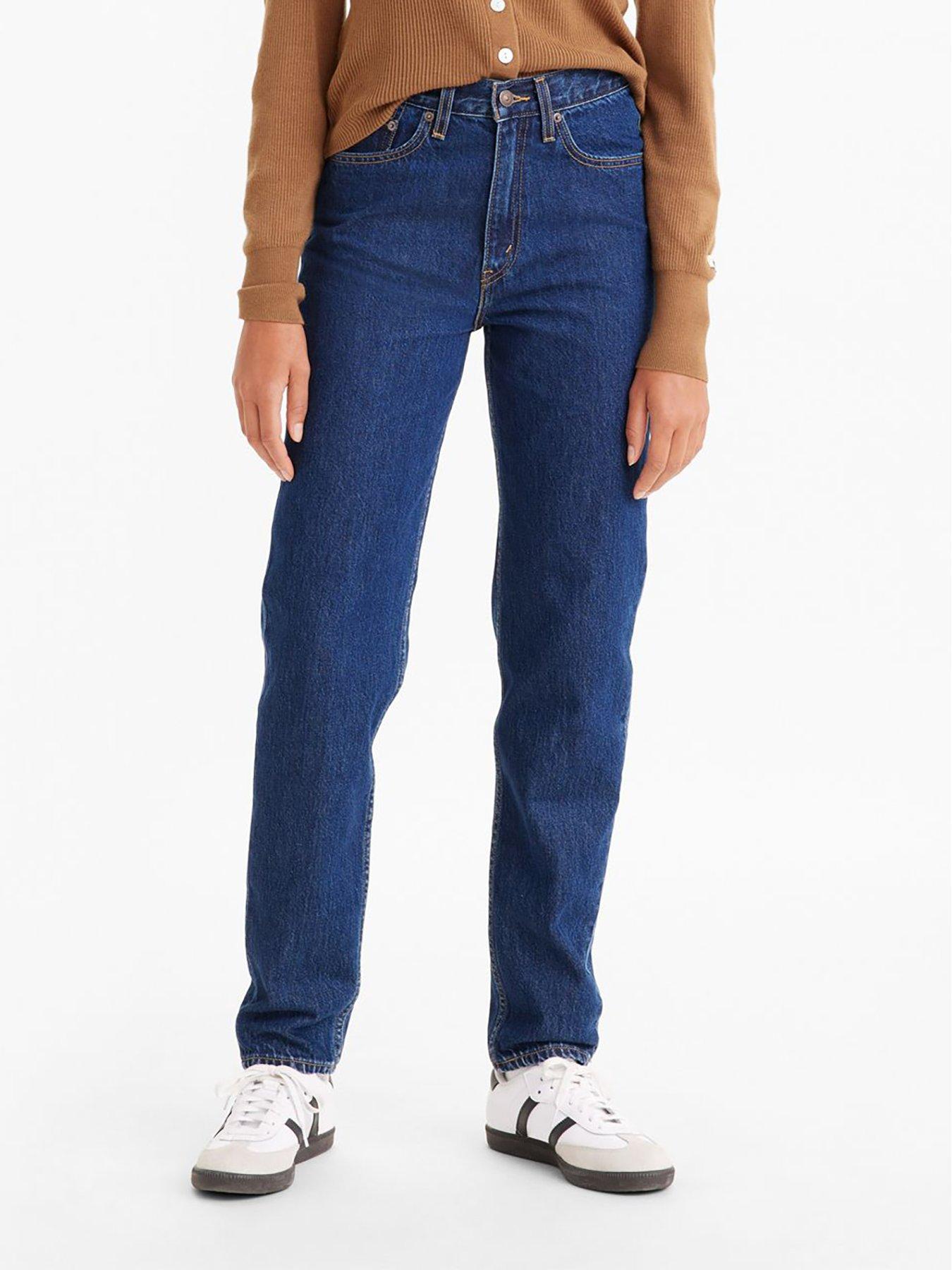 Image 4 of 5 of Levi's 80's Mom Dark Jeans - Running Errands - Blue