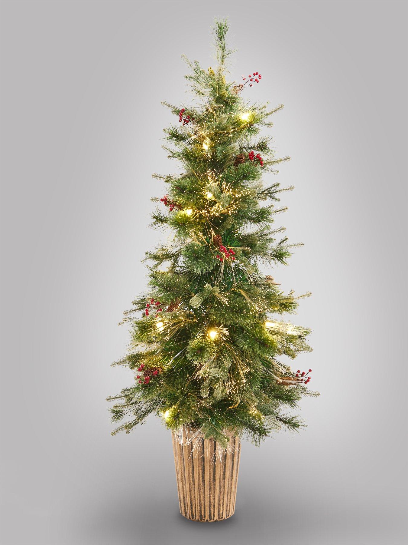 festive-berwick-pine-fibre-optic-potted-christmasnbsptree-5ft