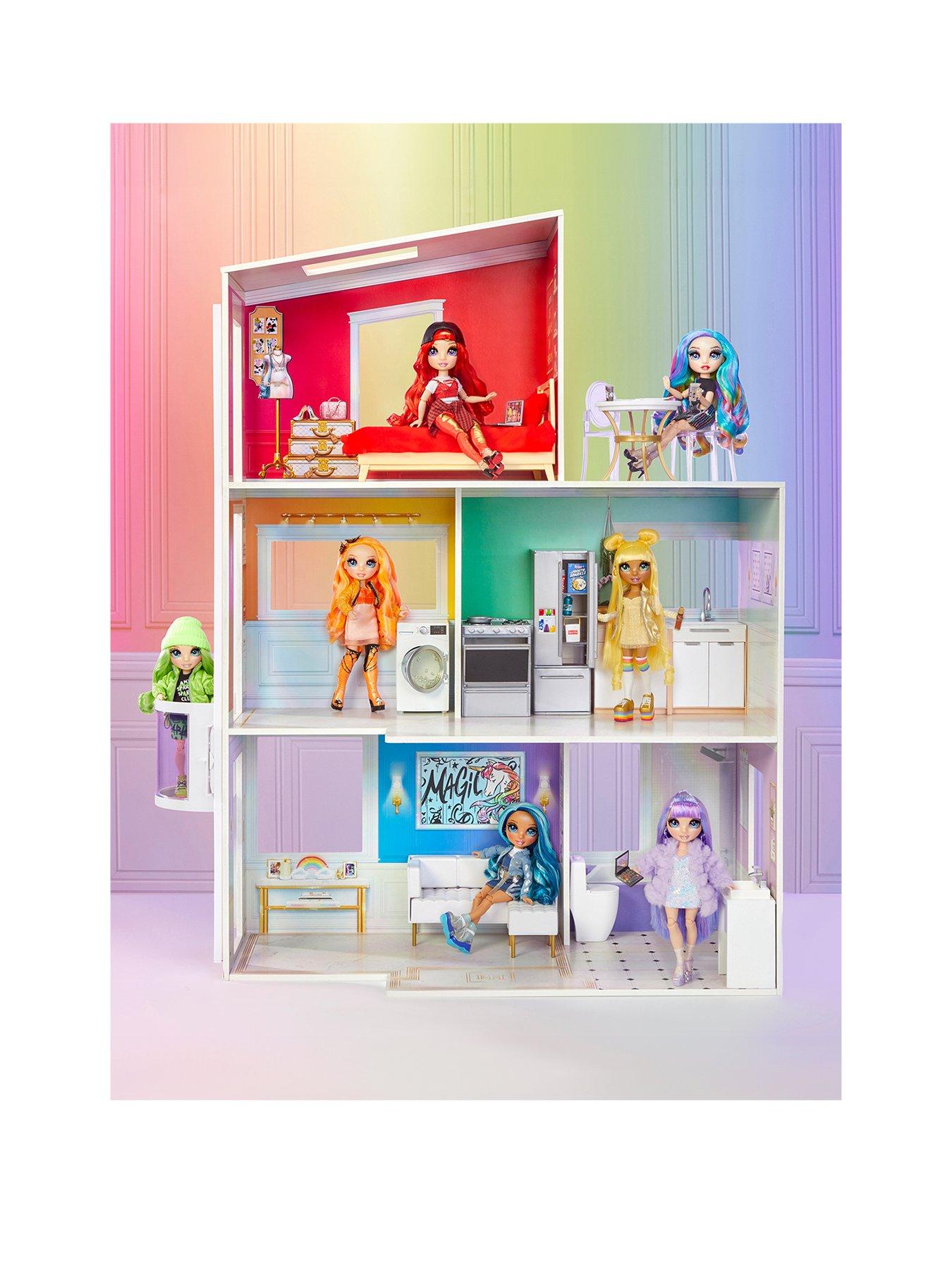 Image 2 of 8 of Rainbow High Rainbow High 3-Story Wooden Townhouse Doll House Set