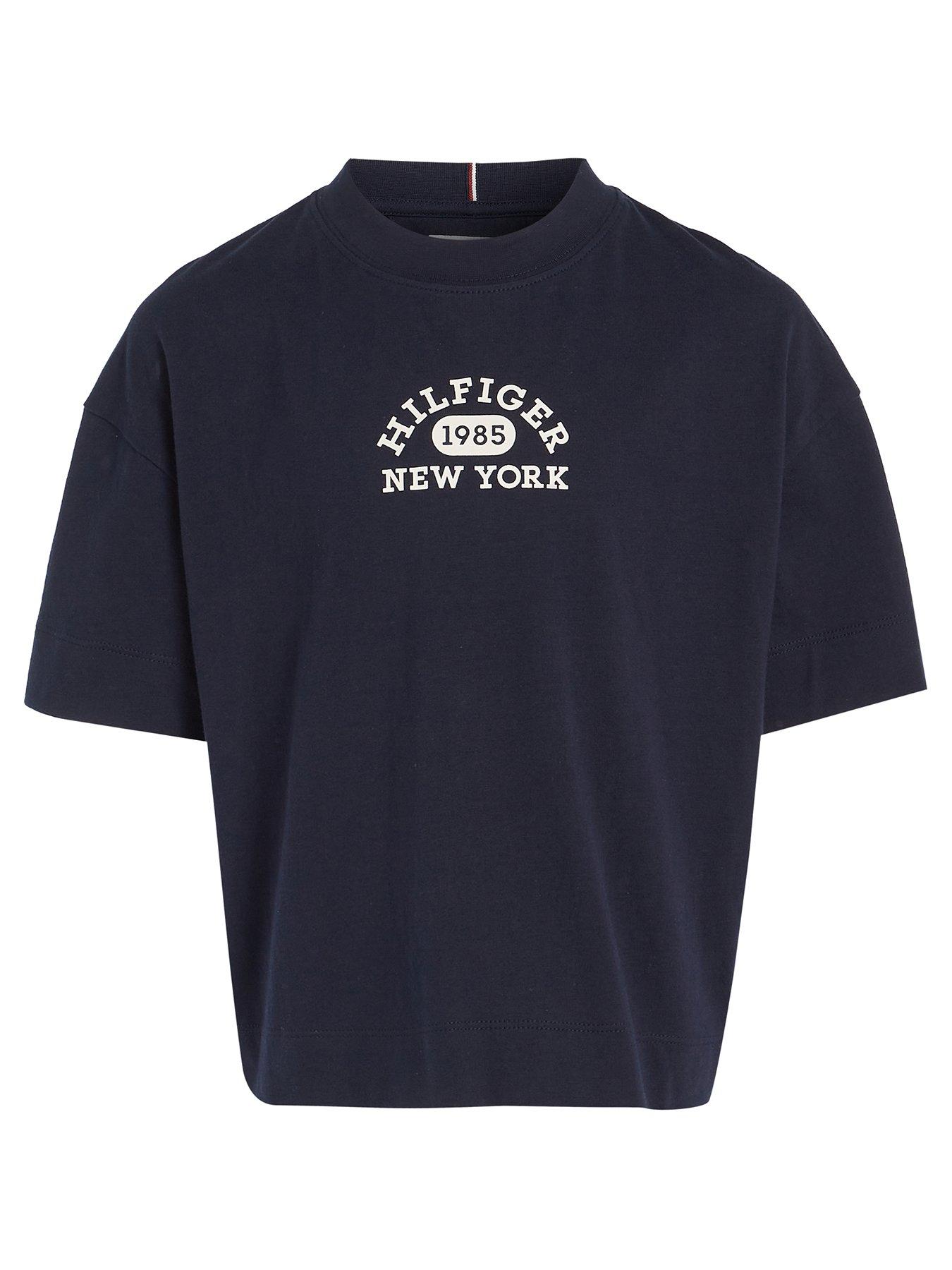 Tommy Hilfiger Girls Varsity T shirt Desert Sky Very Ireland