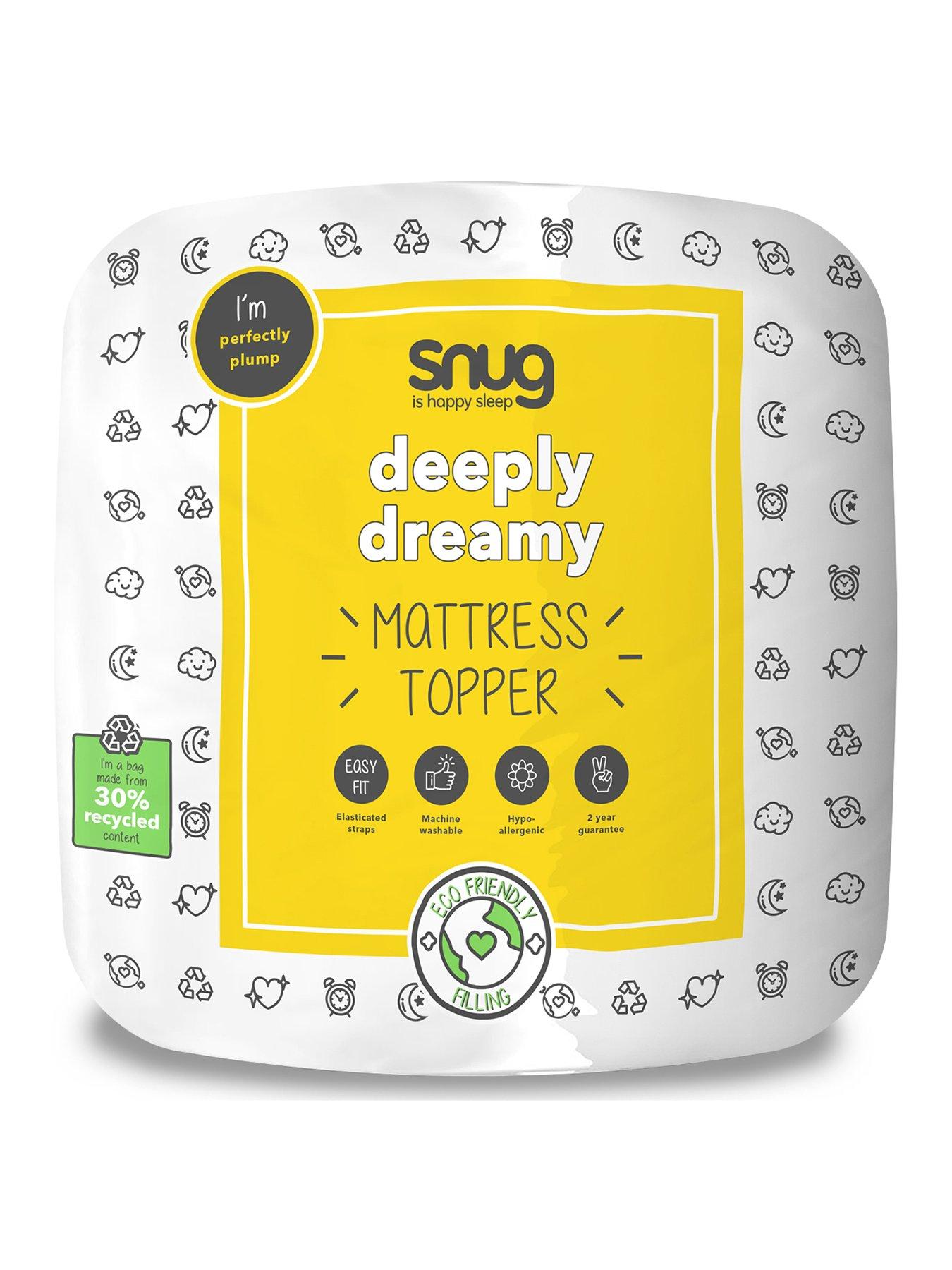 Image 1 of 7 of Snug Deeply Dreamy Mattress Topper - White