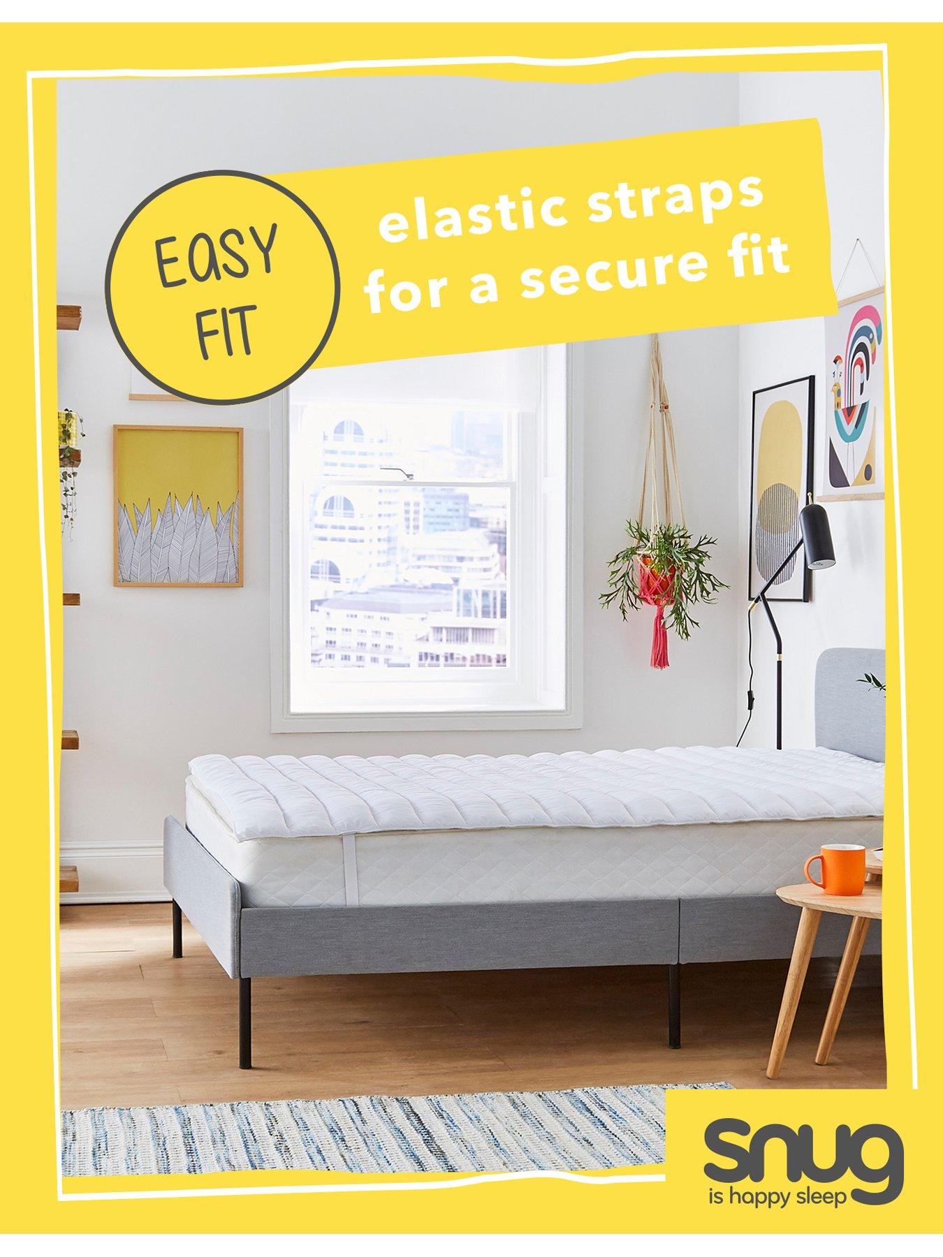 Image 3 of 7 of Snug Deeply Dreamy Mattress Topper - White