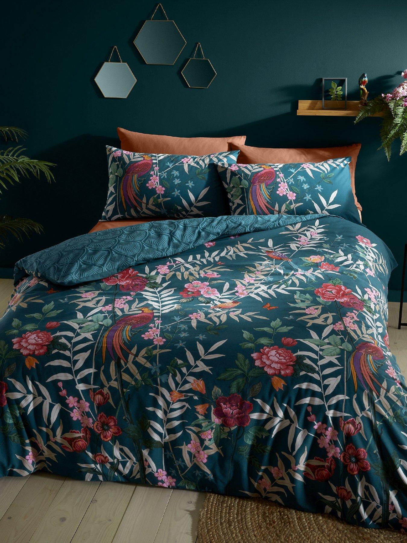 catherine-lansfield-tropical-floral-birds-duvet-cover-set