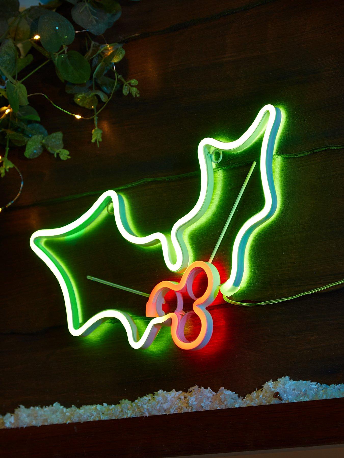 very-home-neon-wall-mounting-holly-outdoor-christmasnbsplight