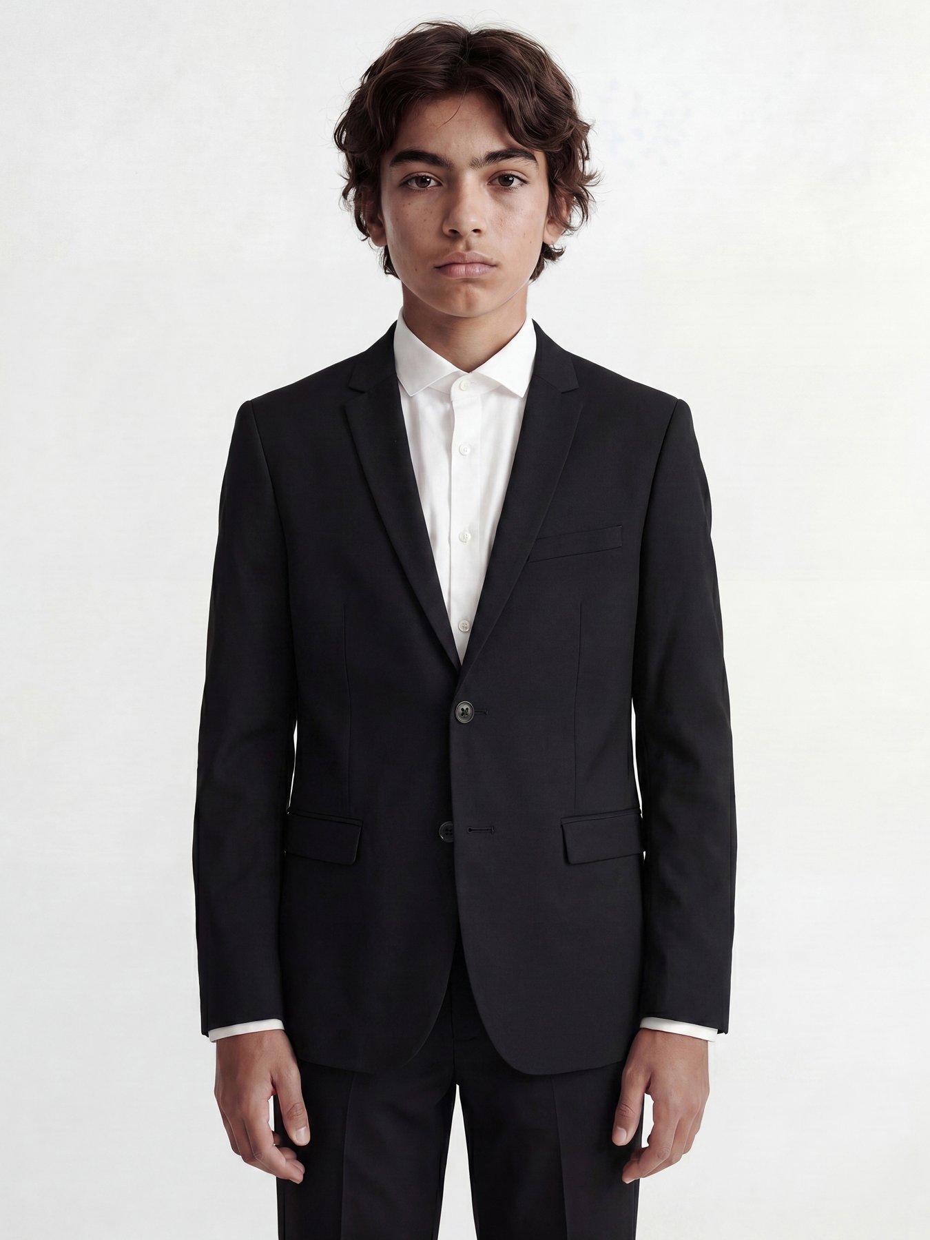 Jack & Jones Junior Boys Solar Suit Blazer - Black