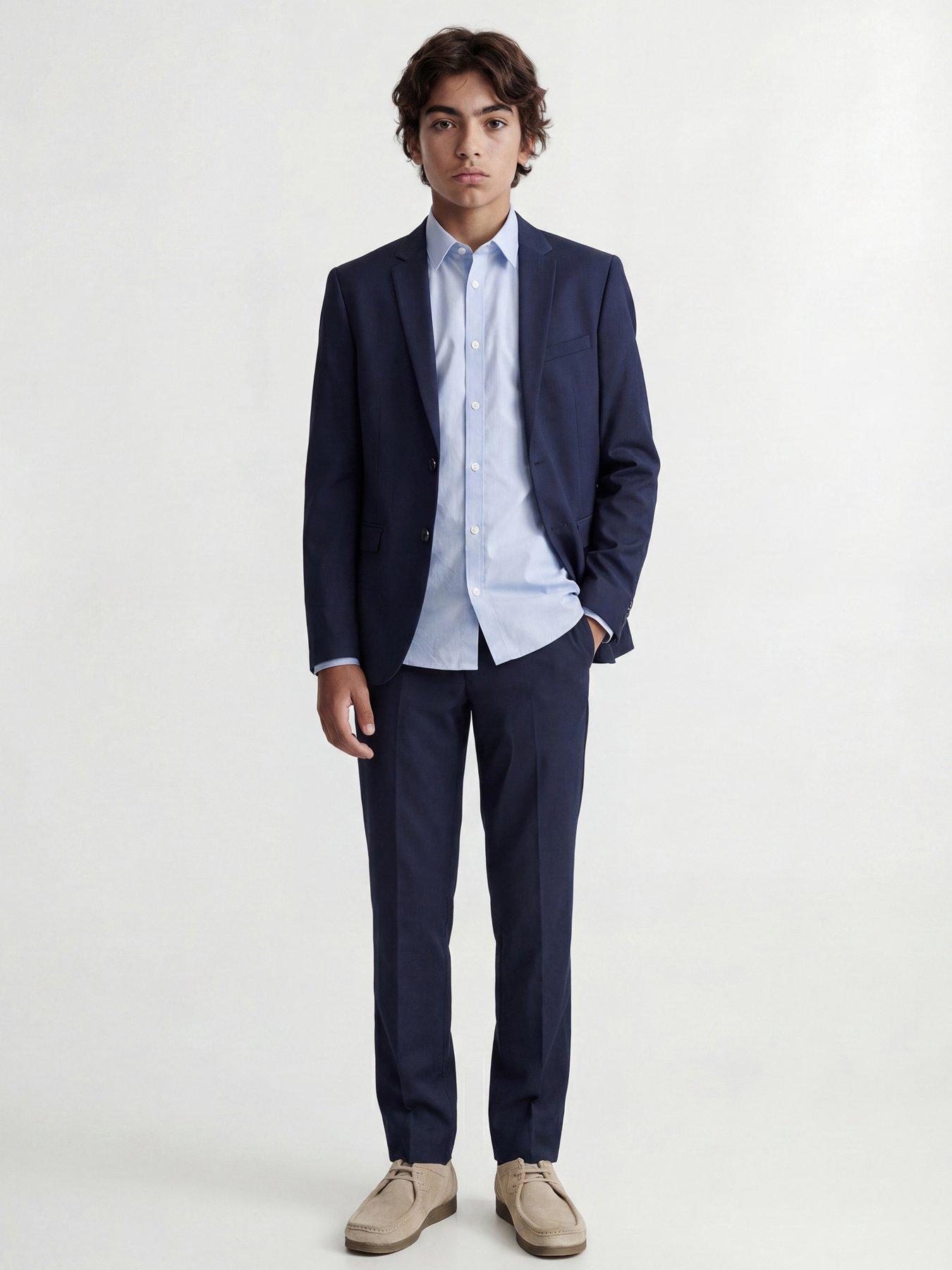 Jack & Jones Junior Boys Solar Suit Blazer - Medieval Blue