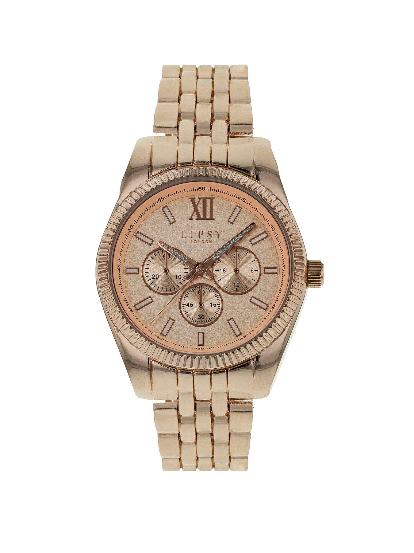 Lipsy Lipsy Rose Gold Bracelet watch with Rose Gold Dial Very