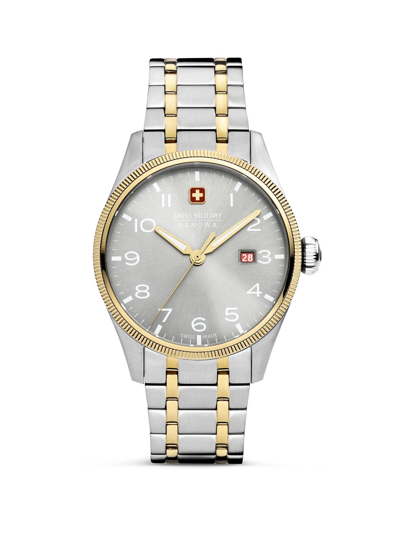 Swiss army watch hot sale gold and silver