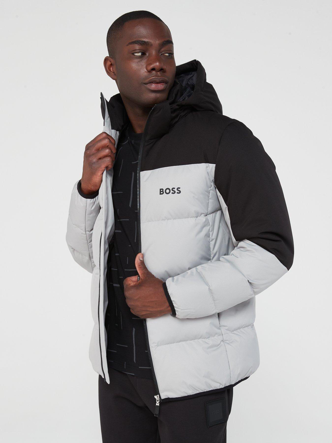 Mens quilted jacket with hotsell fur hood