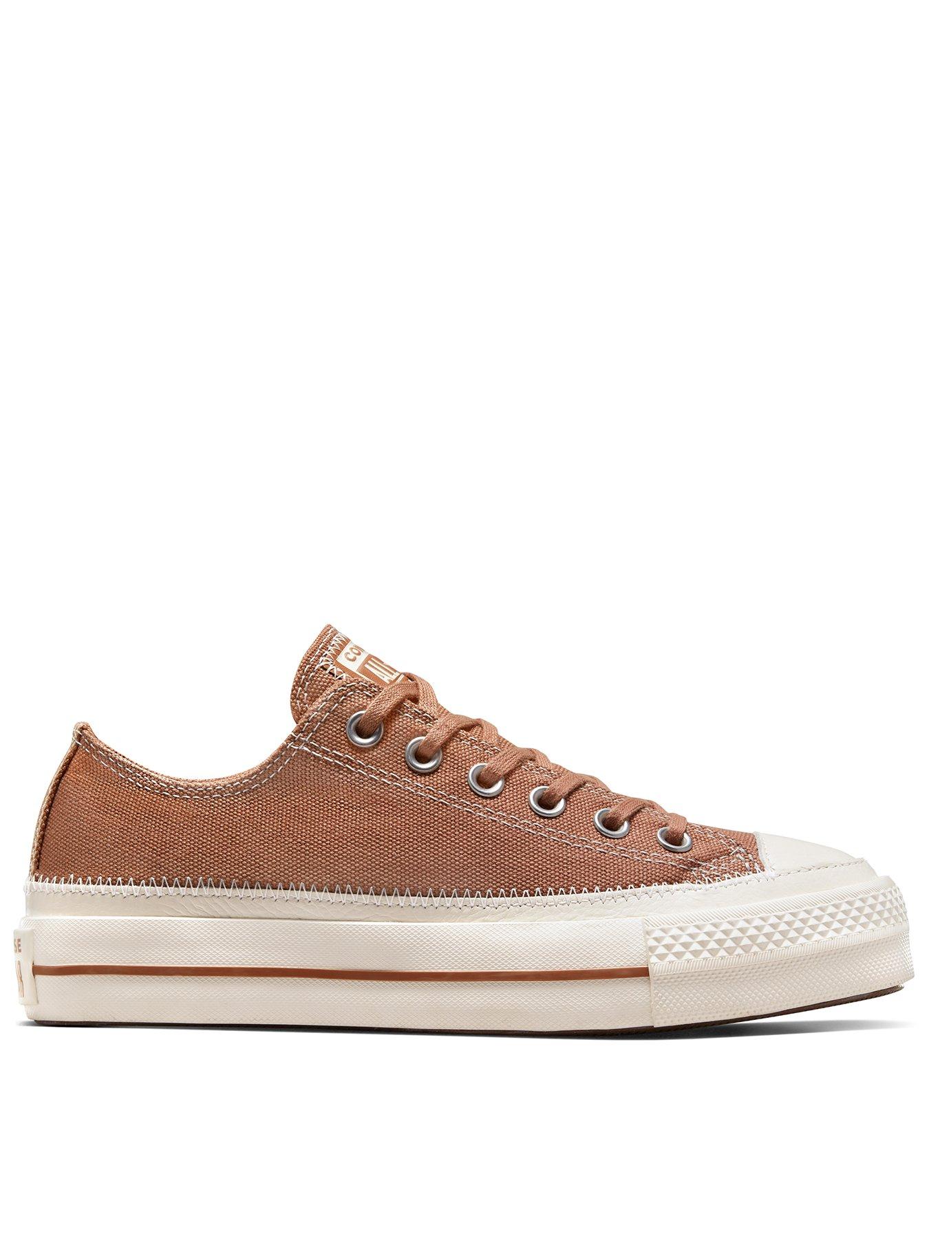 converse chuck taylor all star ox plimsolls in brown