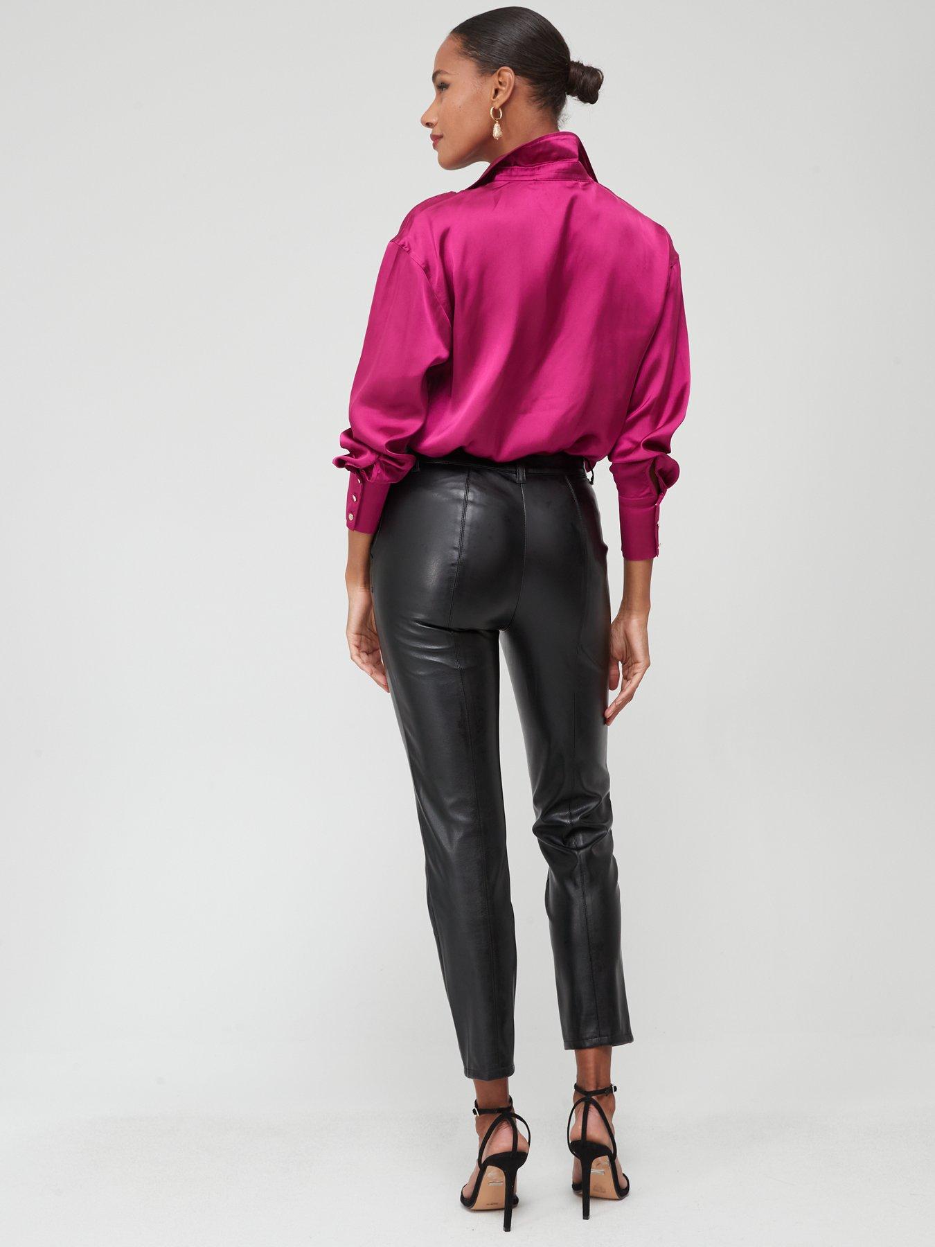 Faux leather jeggings